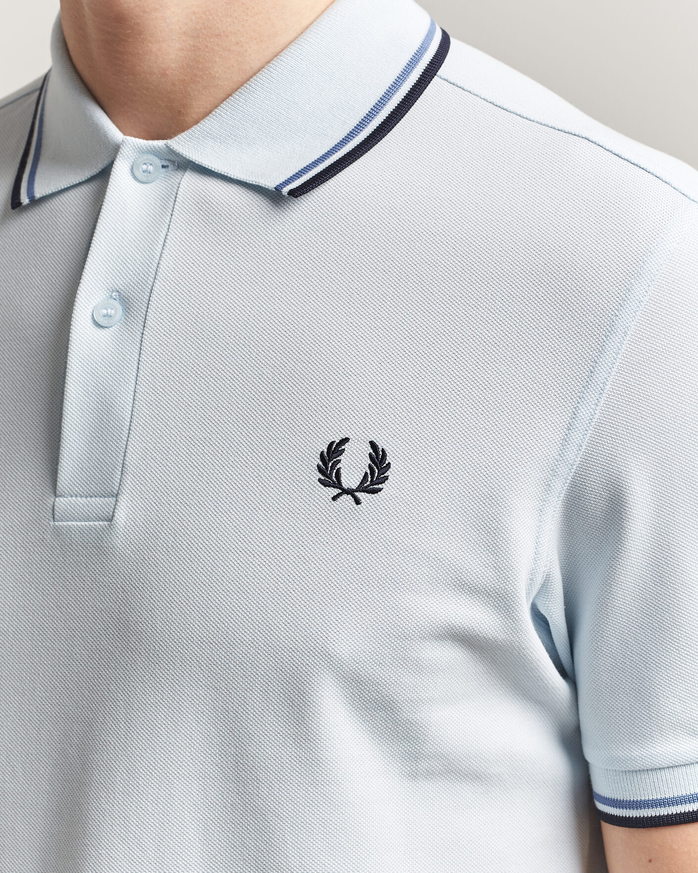 Heren | Polo's | Fred Perry | Twin Tipped Polo Shirt Light Ice