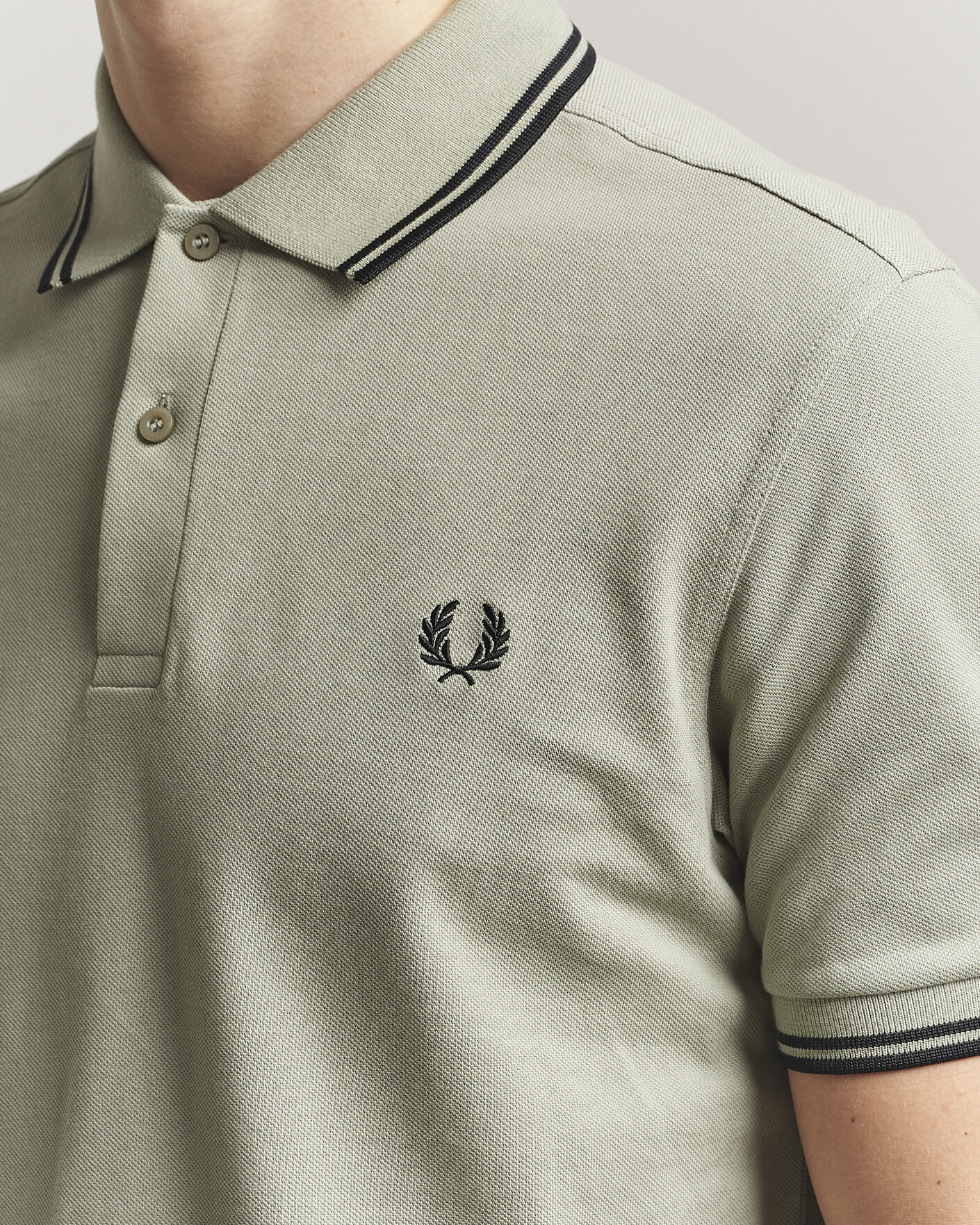 Heren | Polo's | Fred Perry | Twin Tipped Polo Shirt Seagrass Green