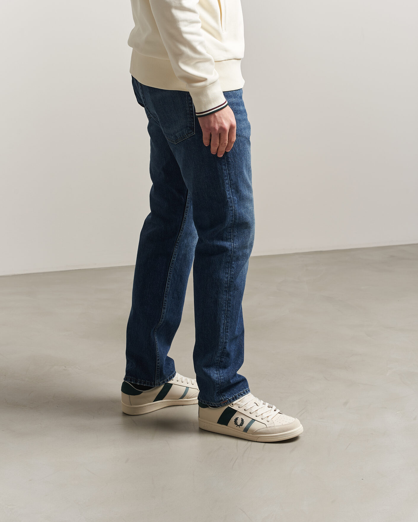 Homme | Baskets | Fred Perry | B725 Leather/Suede Sneaker Ecru