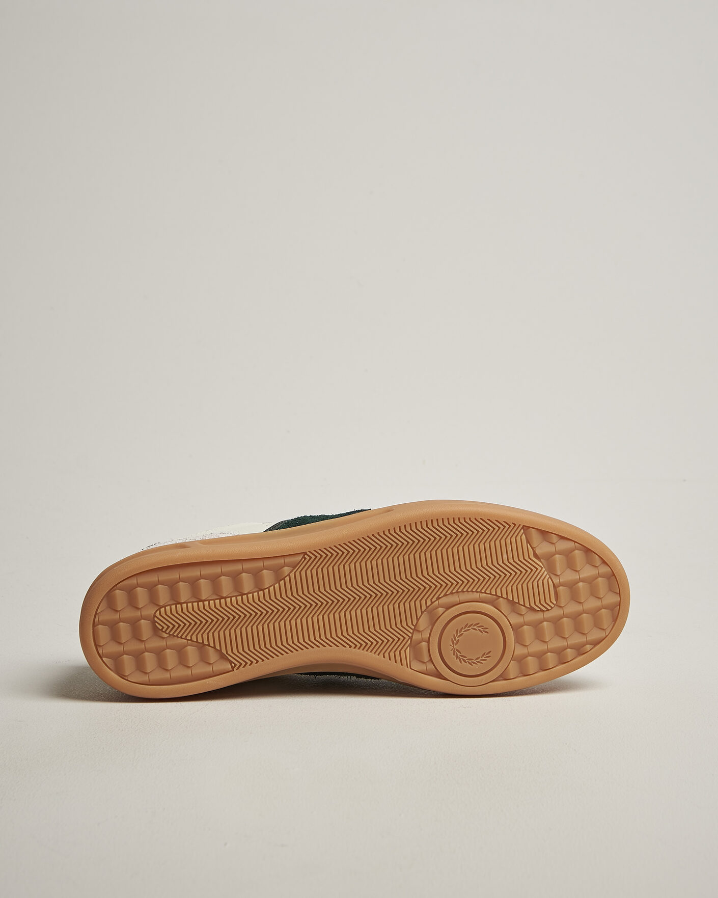 Heren | Sneakers | Fred Perry | B4 Leather/Suede Sneaker Light Ecru/Green
