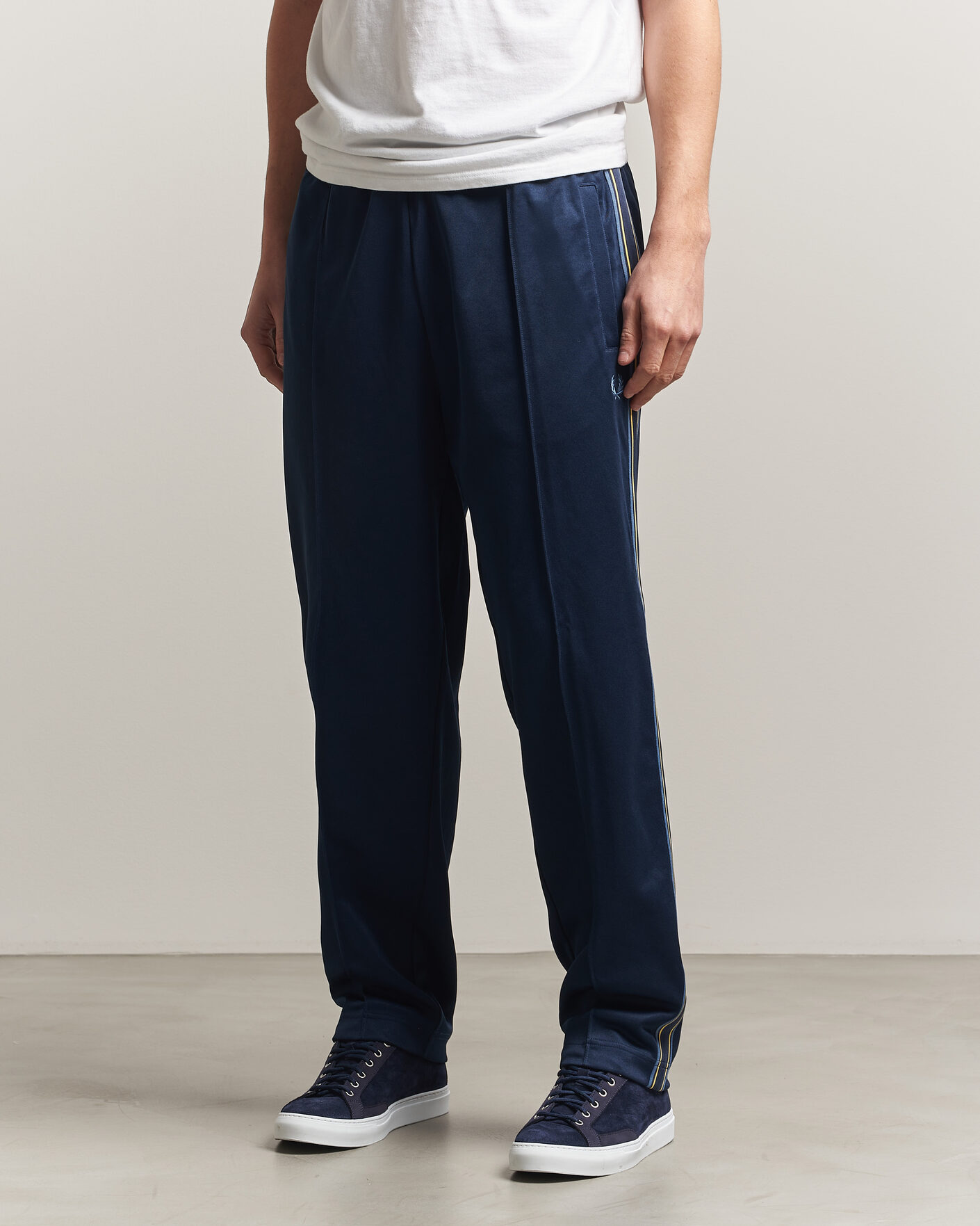 Heren | Broeken | Fred Perry | Tramline Taped Track Pants Tennis Blue