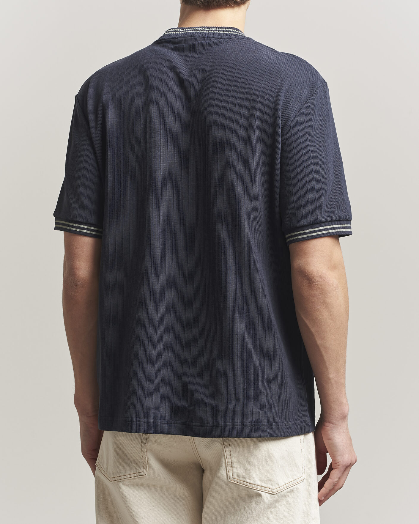 Homme | T-shirts | Fred Perry | Rib Knitted T-Shirt Navy