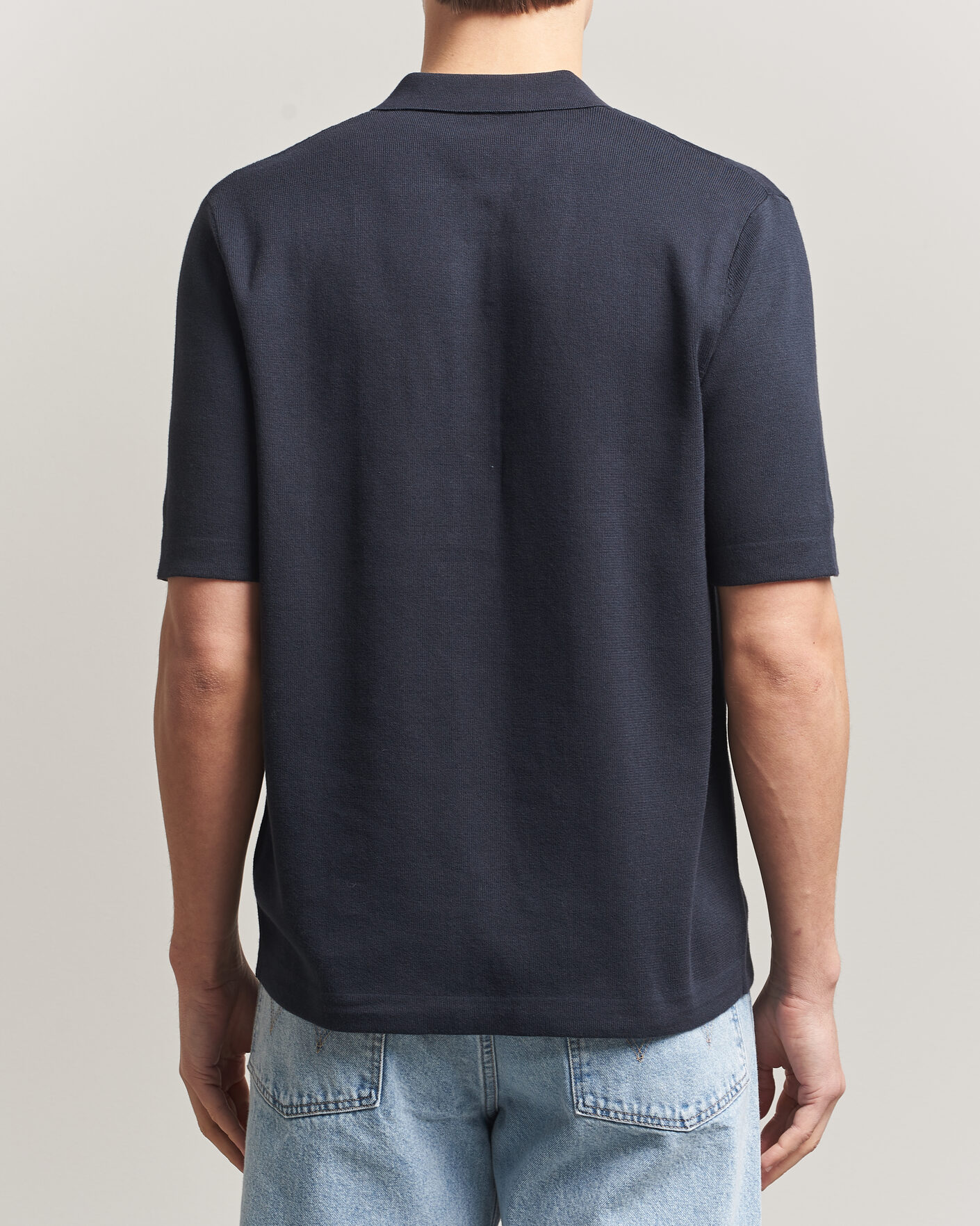 Homme | Chemises | Fred Perry | Tonal Vertical Striped Knitted Shirt Navy