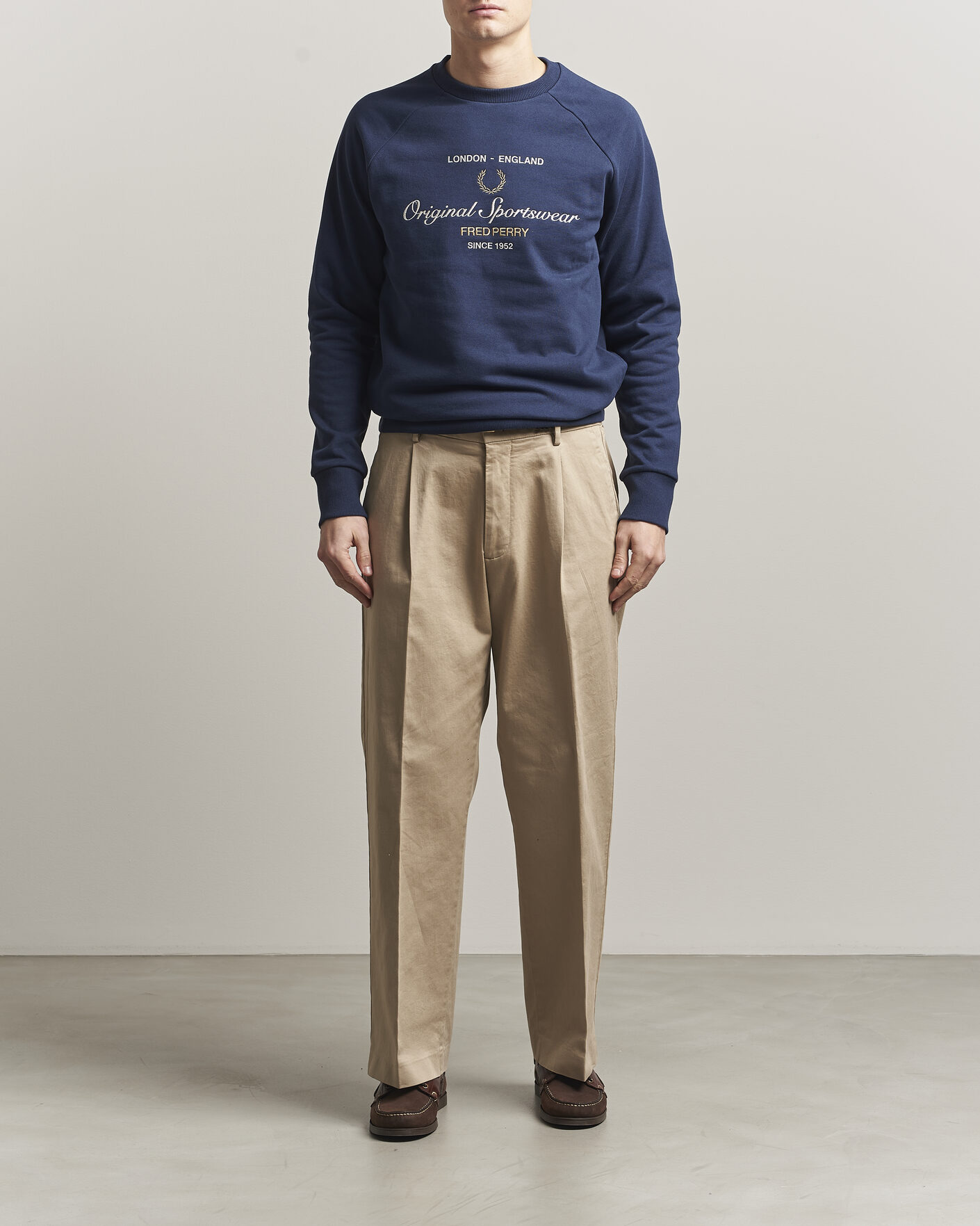 Heren | Truien | Fred Perry | Original Sportswear Sweatshirt Tennis Blue