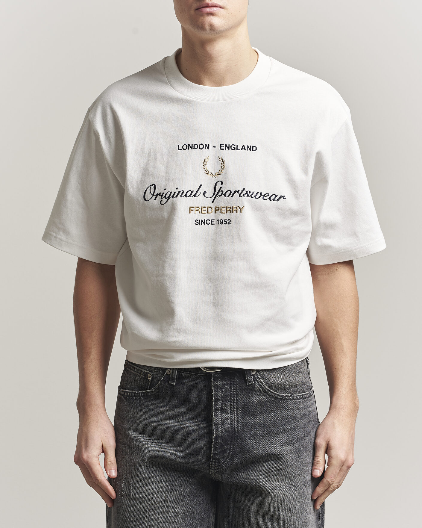 Heren | T-shirts | Fred Perry | Original Sportswear T-Shirt Snow White