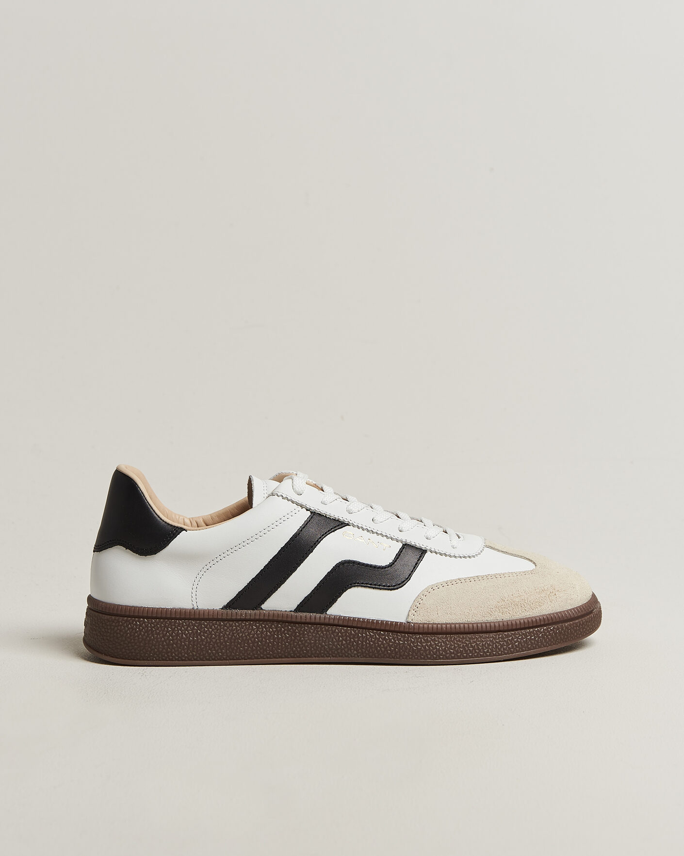 Heren | Sneakers | Gant | Cuzmo Leather/Suede Sneaker White/Black