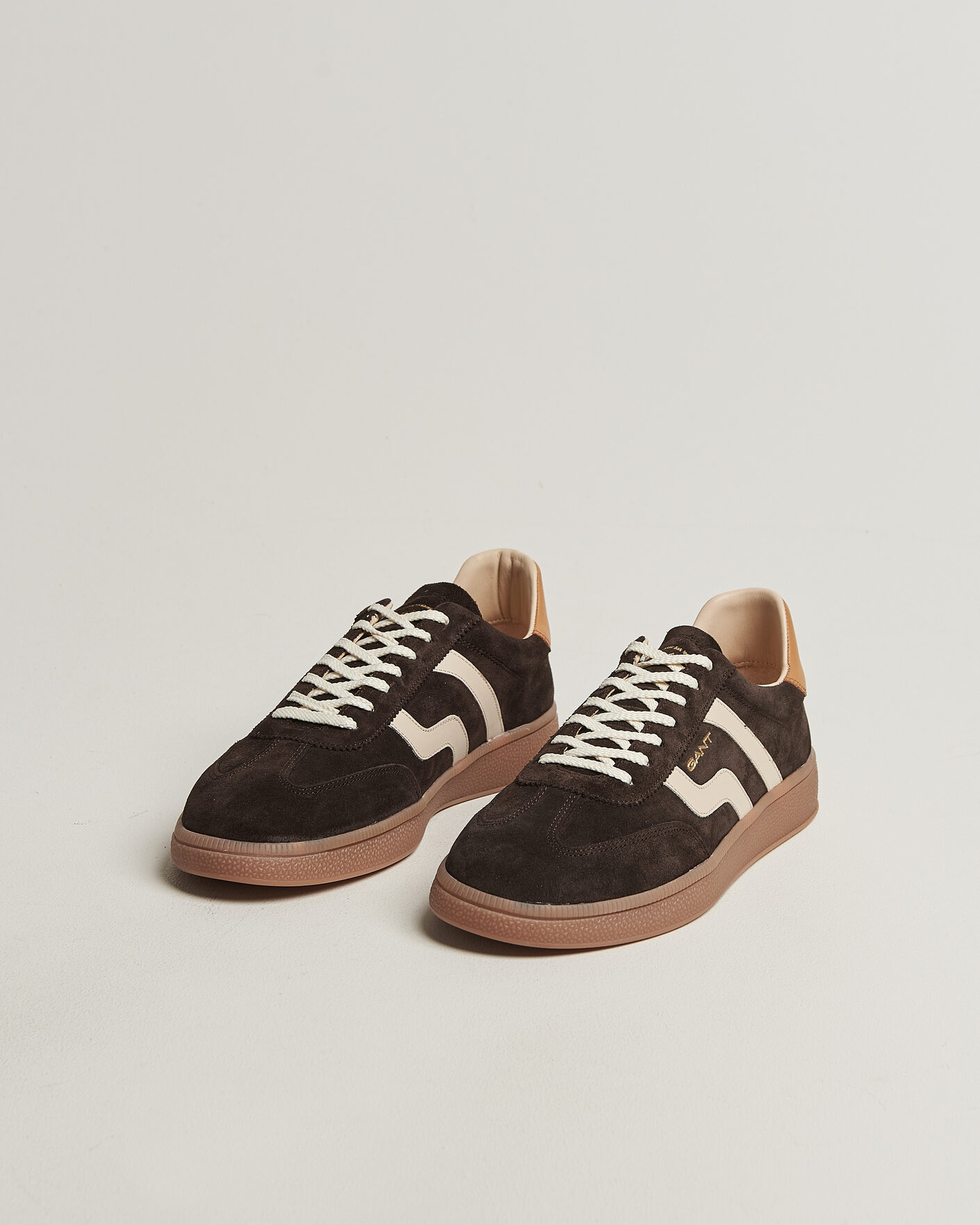 Homme | Baskets | Gant | Cuzmo Suede Sneaker Dark Brown/White