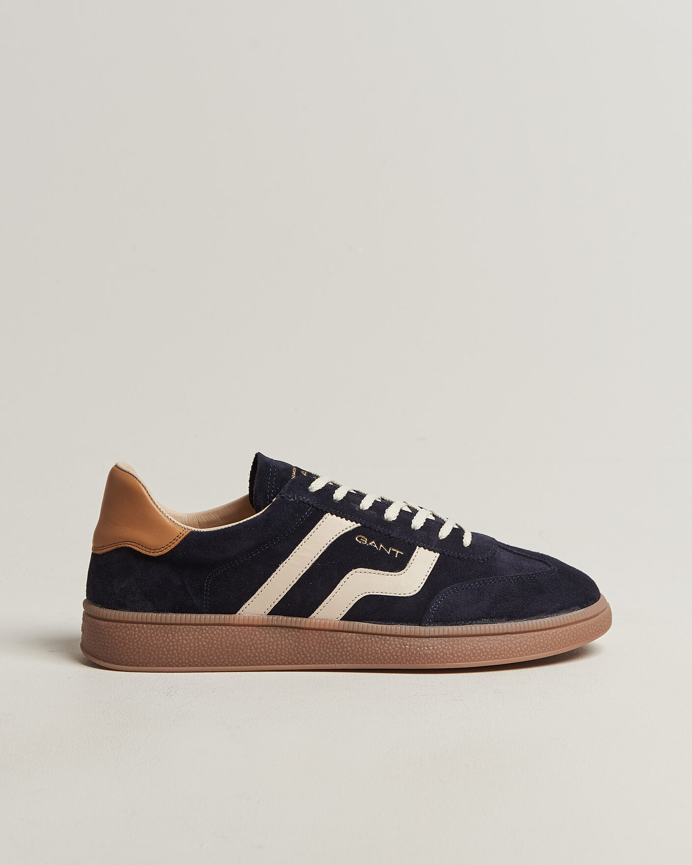 Heren | Sneakers | Gant | Cuzmo Suede Sneaker Marine/White