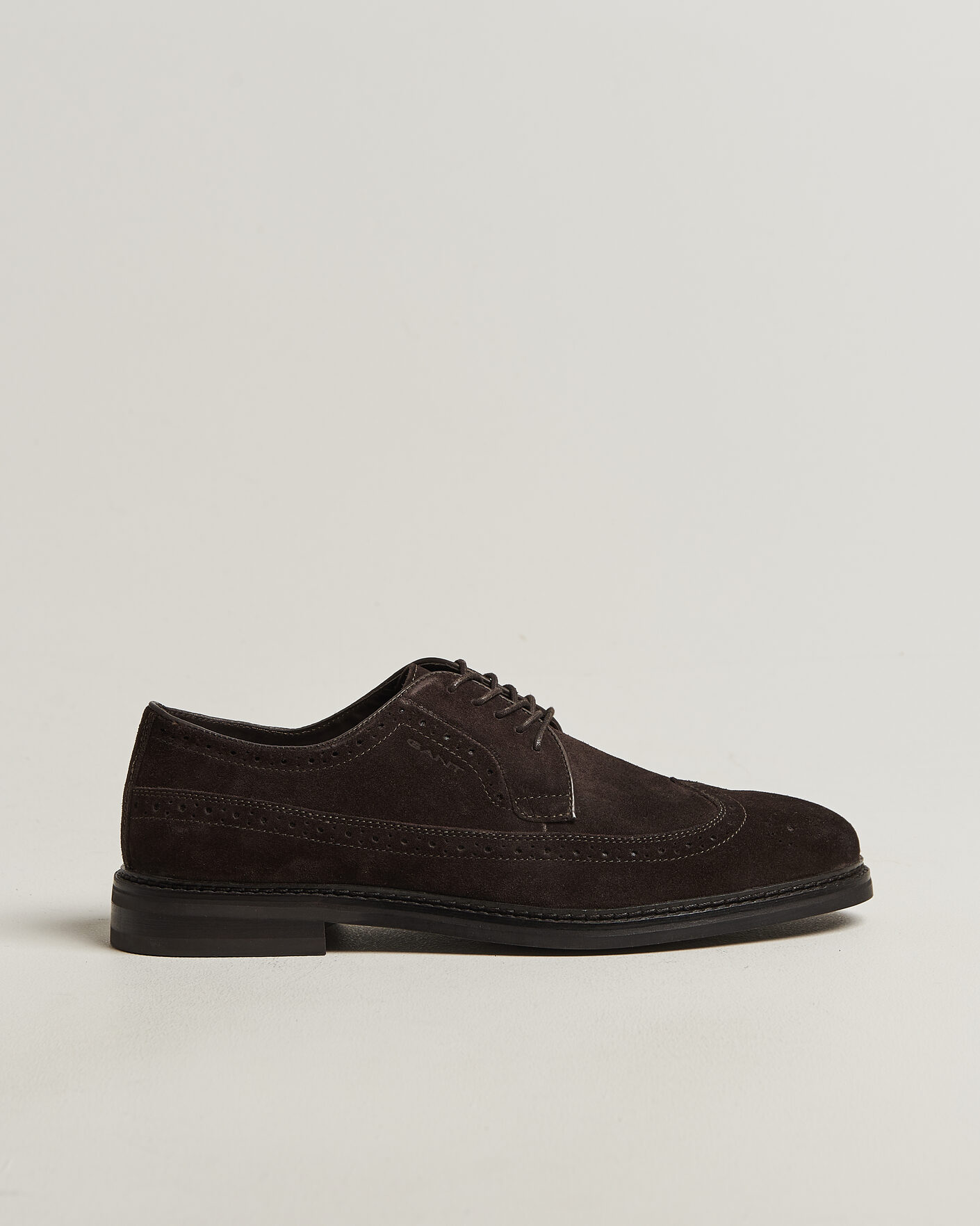 Heren | Brogues | GANT | Bidford Suede Brouge Dark Brown