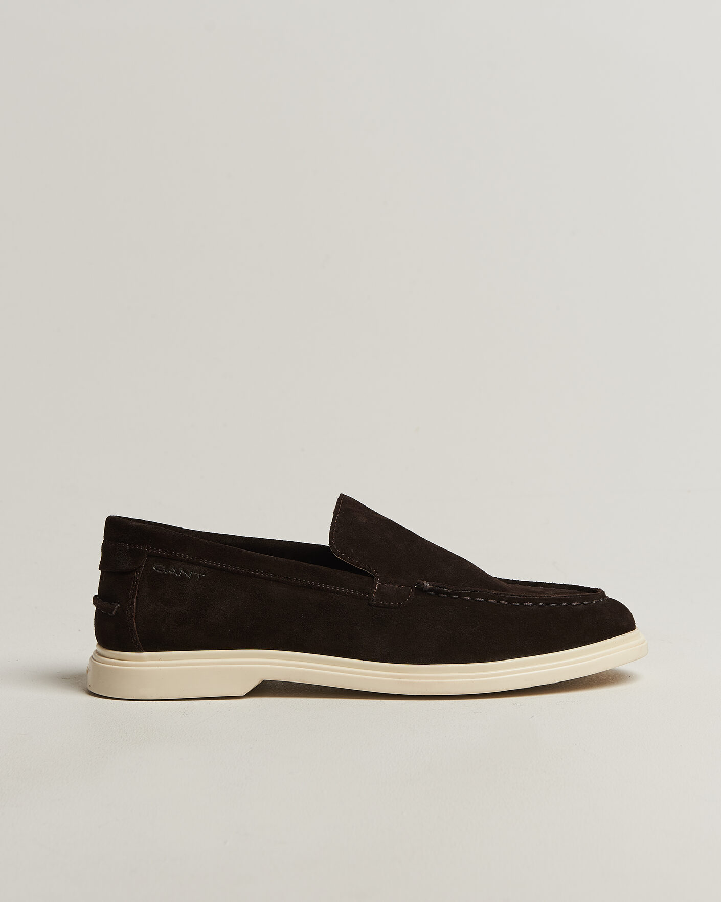 Homme | Loafers | GANT | Boery Suede Loafer Dark Brown
