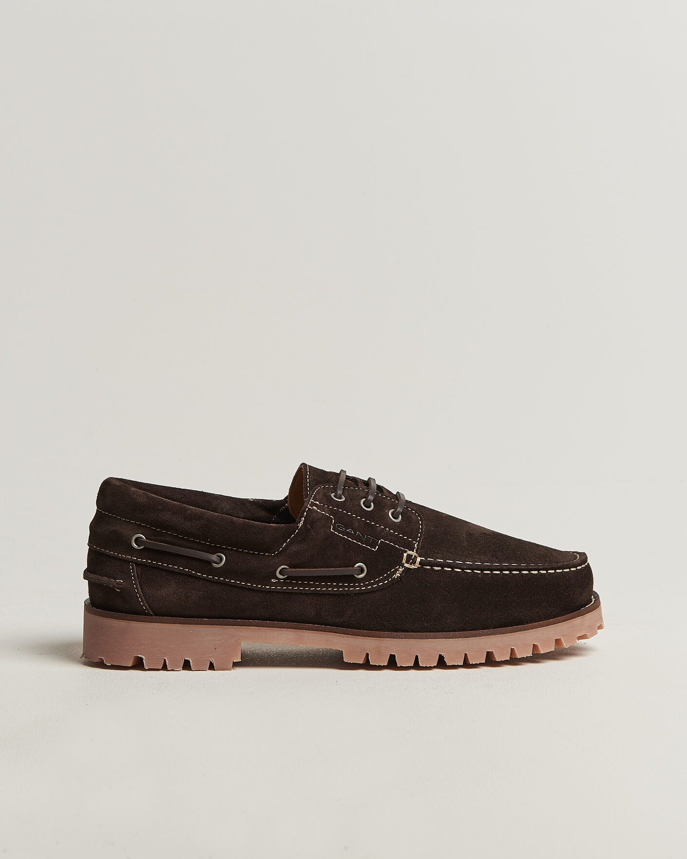 Heren | Bootschoenen | Gant | Tratton Suede Boat Shoe Dark Brown