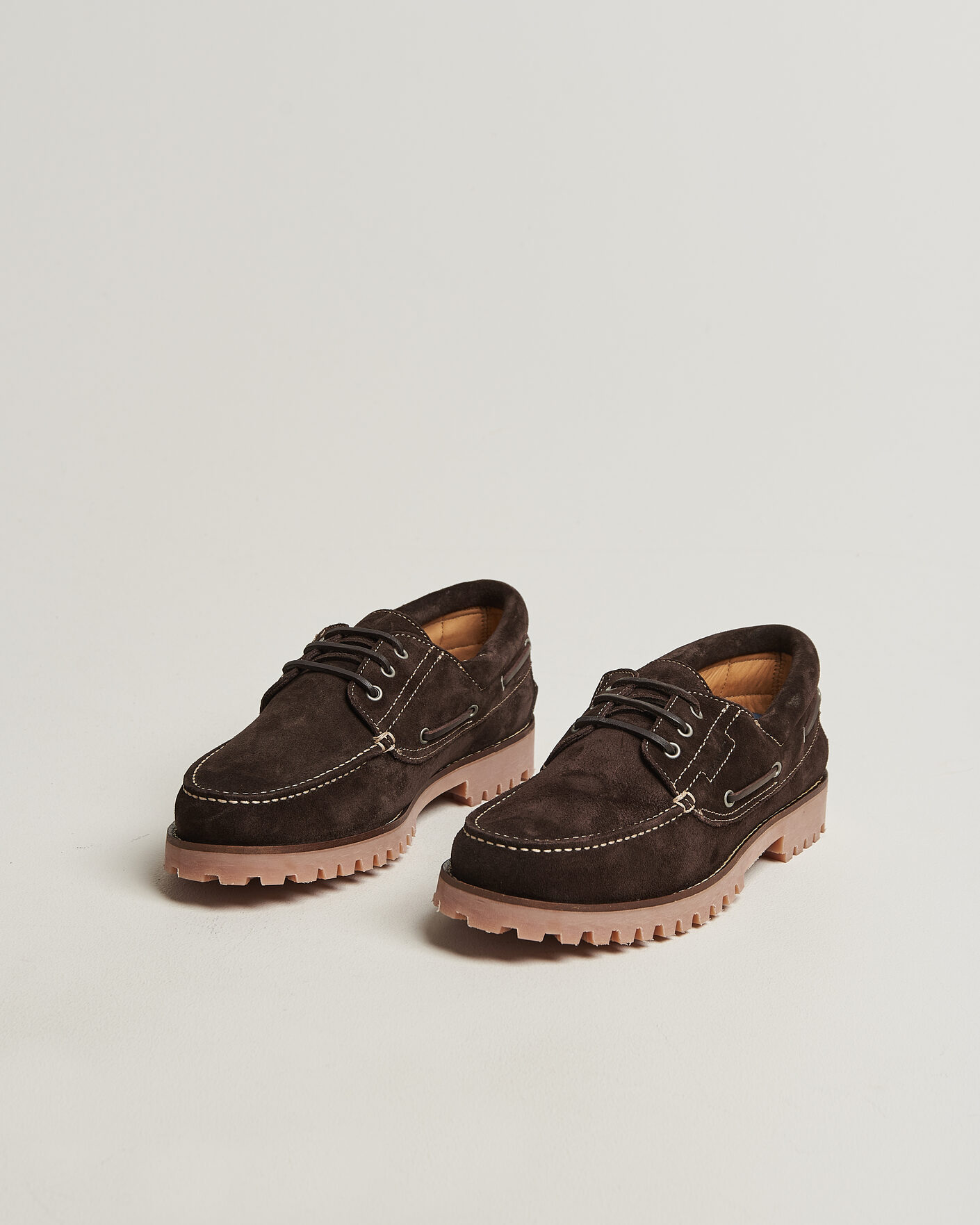 Heren | Bootschoenen | GANT | Tratton Suede Boat Shoe Dark Brown