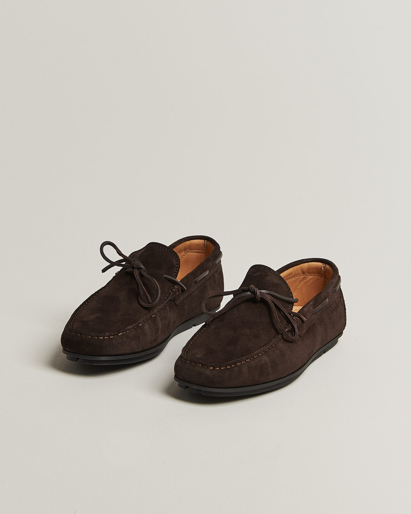 Homme | Mocassins | Gant | Wilmon Laced Suede Car Shoe Dark Brown