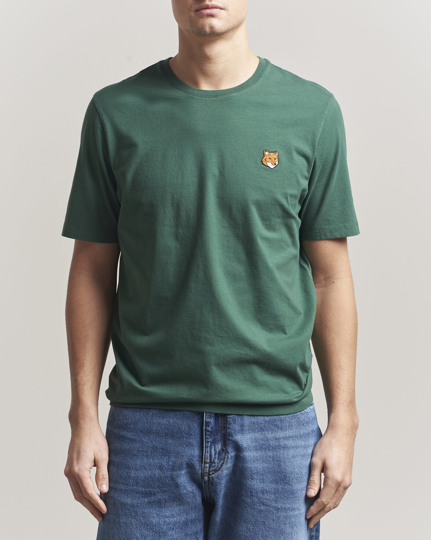 Homme | T-shirts | Maison Kitsuné | Fox Head T-Shirt Bottle Green