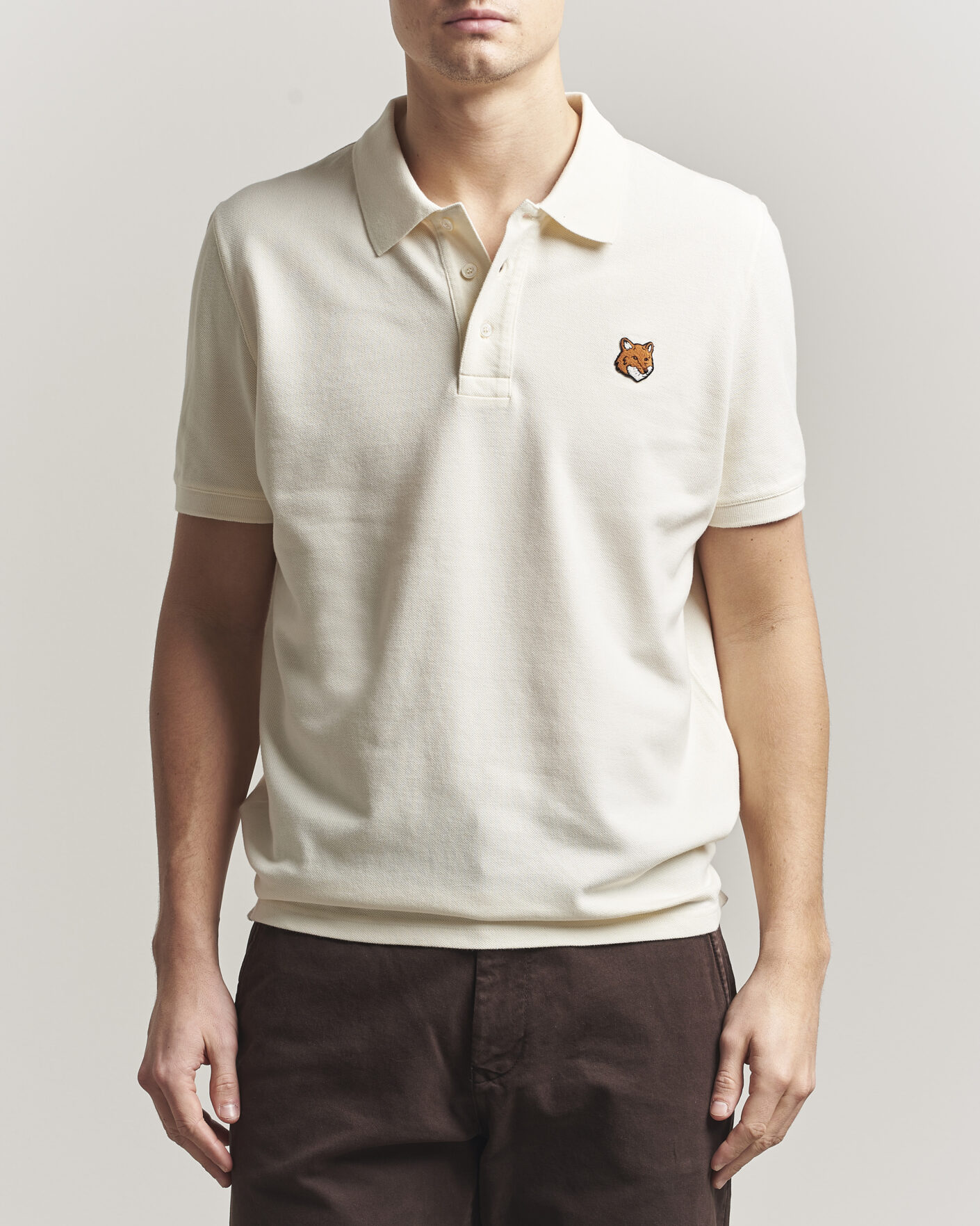 Heren | Polo's | Maison Kitsuné | Fox Head Polo Noble Beige