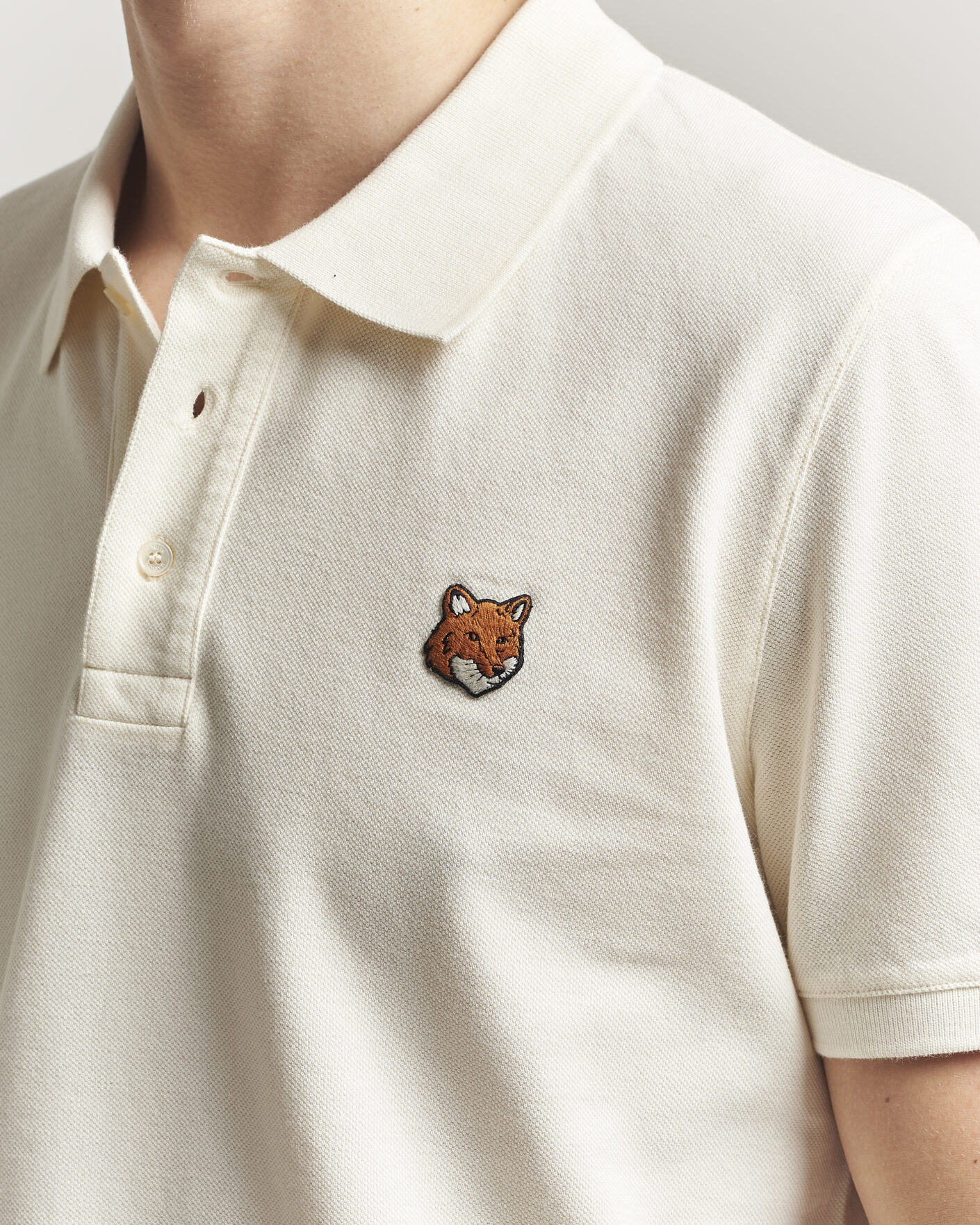 Heren | Polo's | Maison Kitsuné | Fox Head Polo Noble Beige