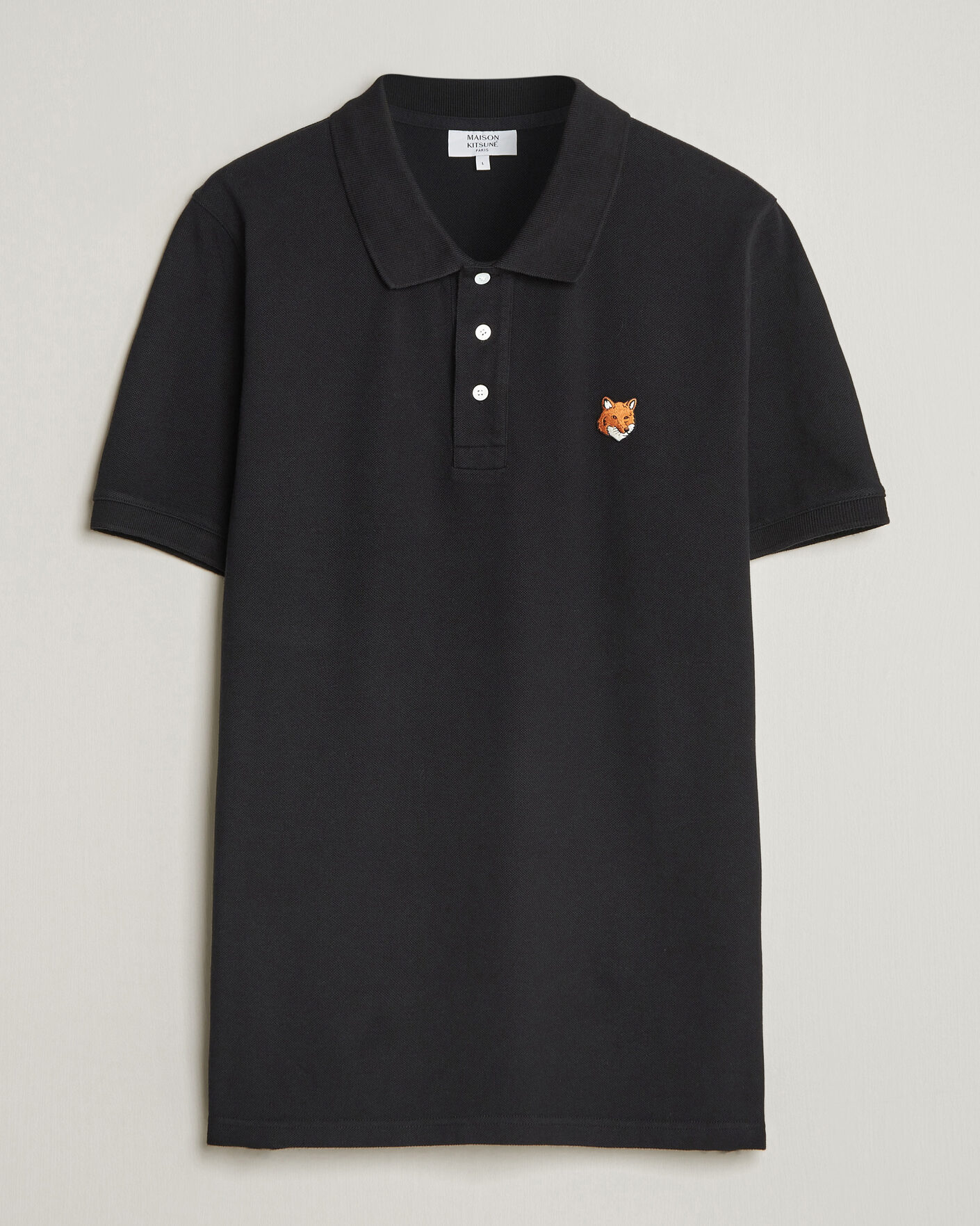 Heren | Polo's | Maison Kitsuné | Fox Head Polo Black