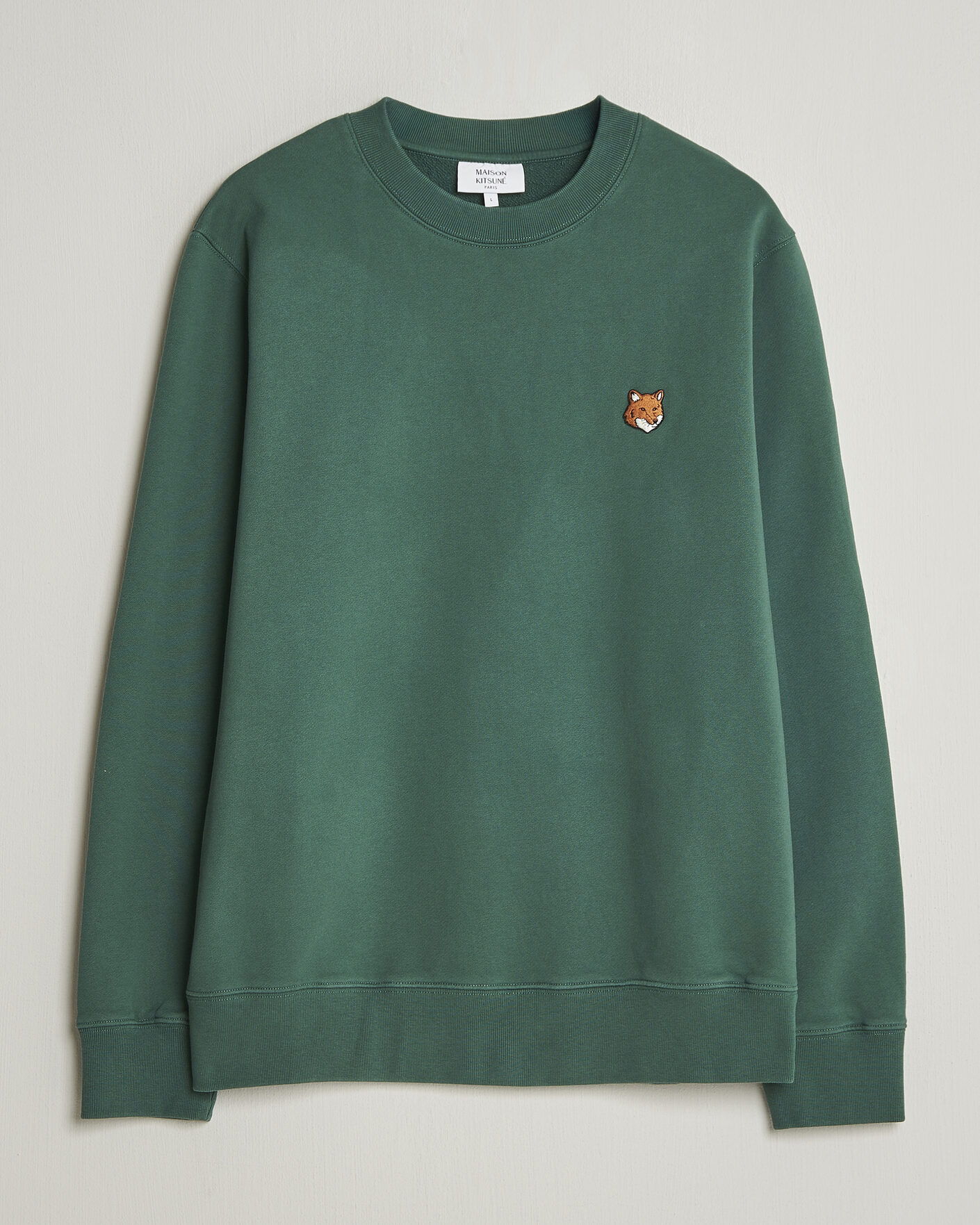 Heren | Truien | Maison Kitsuné | Fox Head Sweatshirt Bottle Green