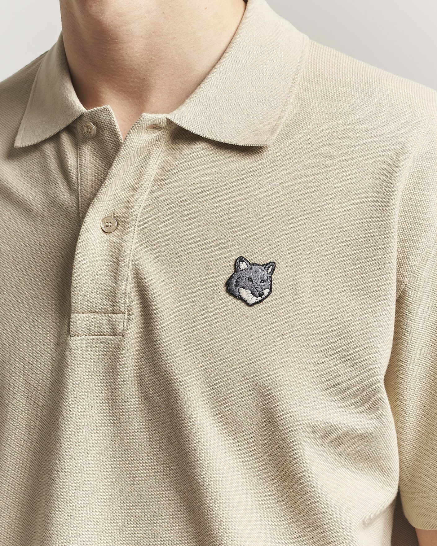 Heren | Polo's | Maison Kitsuné | Bold Fox Head Polo Tea Leaf