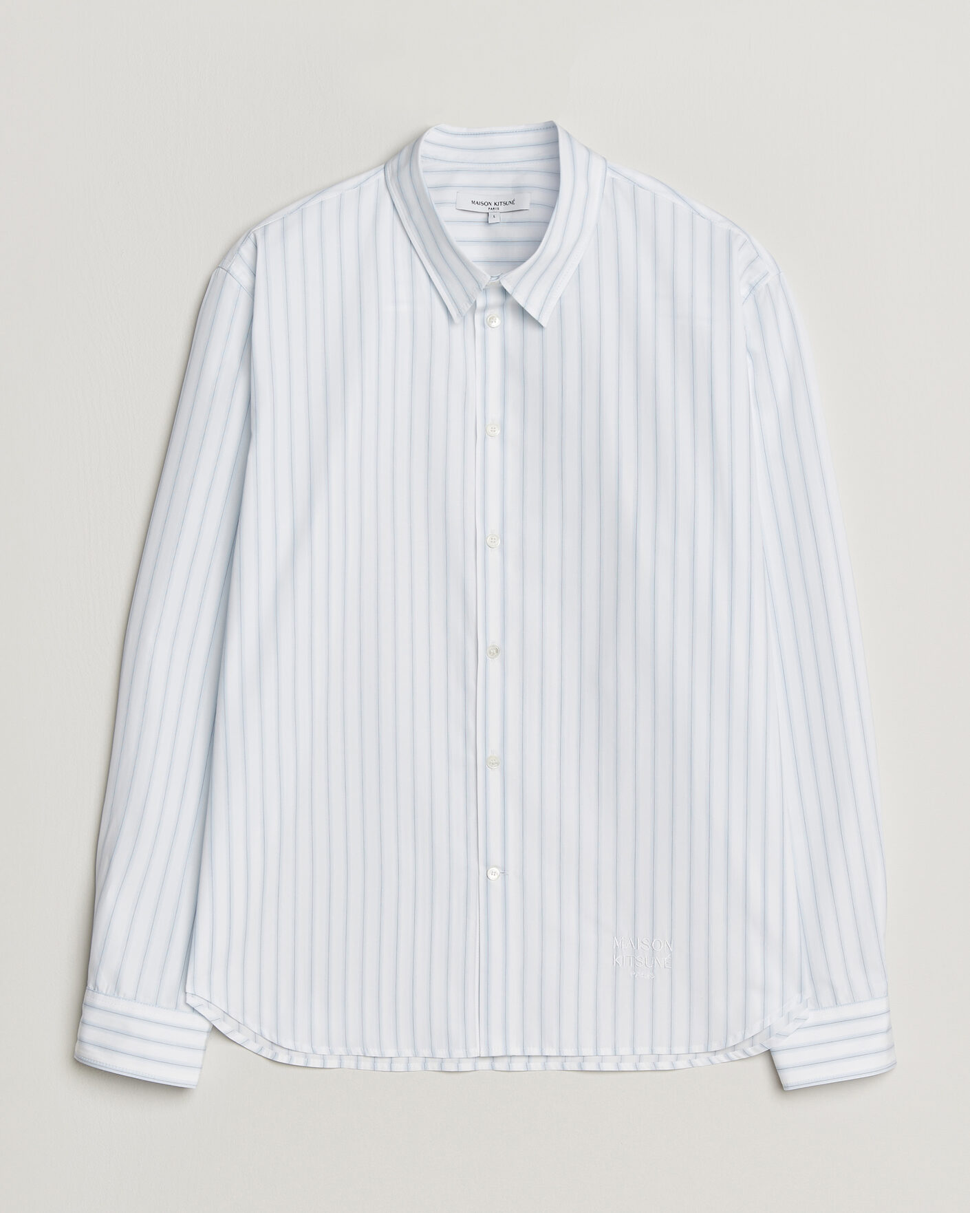 Heren | Overhemden | Maison Kitsuné | Casual Striped Shirt Blue/White