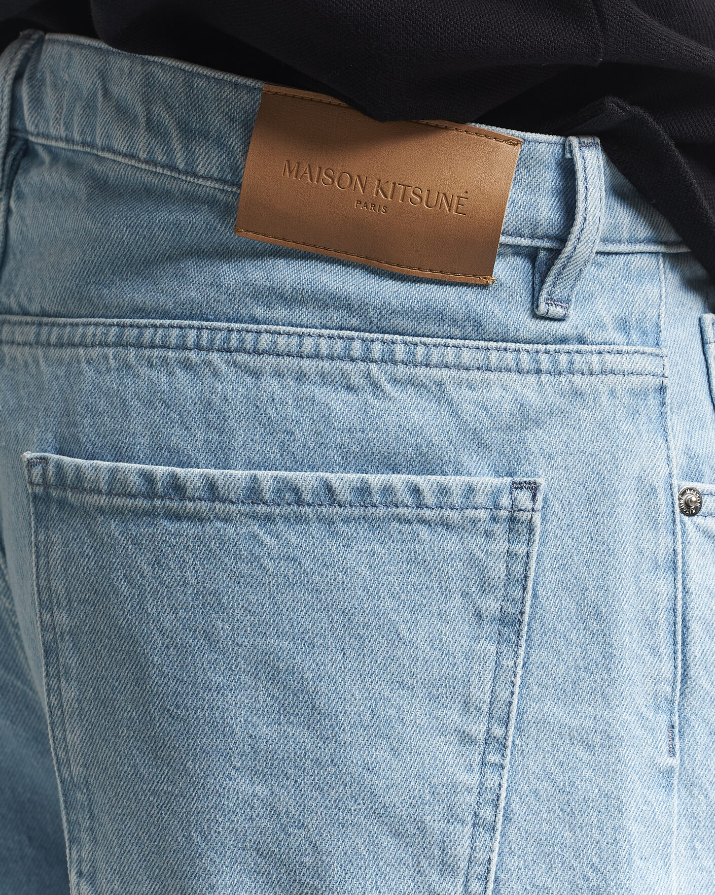 Homme | Jeans | Maison Kitsuné | Wide Fit Jeans Light Washed Indigo