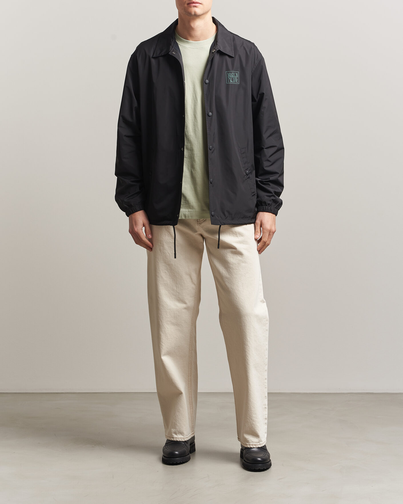 Homme | Manteaux Et Vestes | Maison Kitsuné | Tonal Fox Head Coach Jacket Black