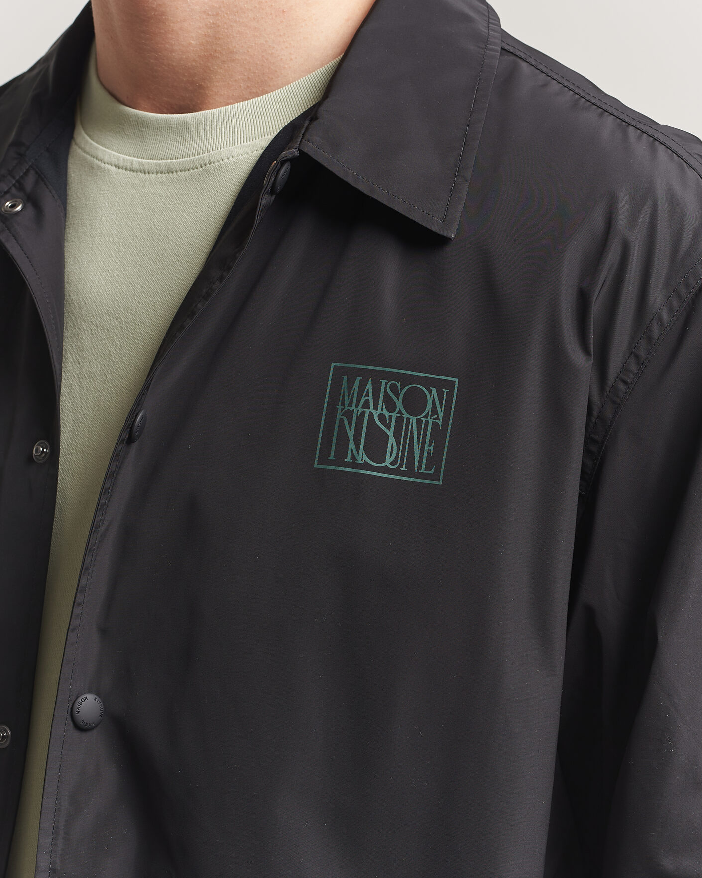 Homme | Manteaux Et Vestes | Maison Kitsuné | Tonal Fox Head Coach Jacket Black