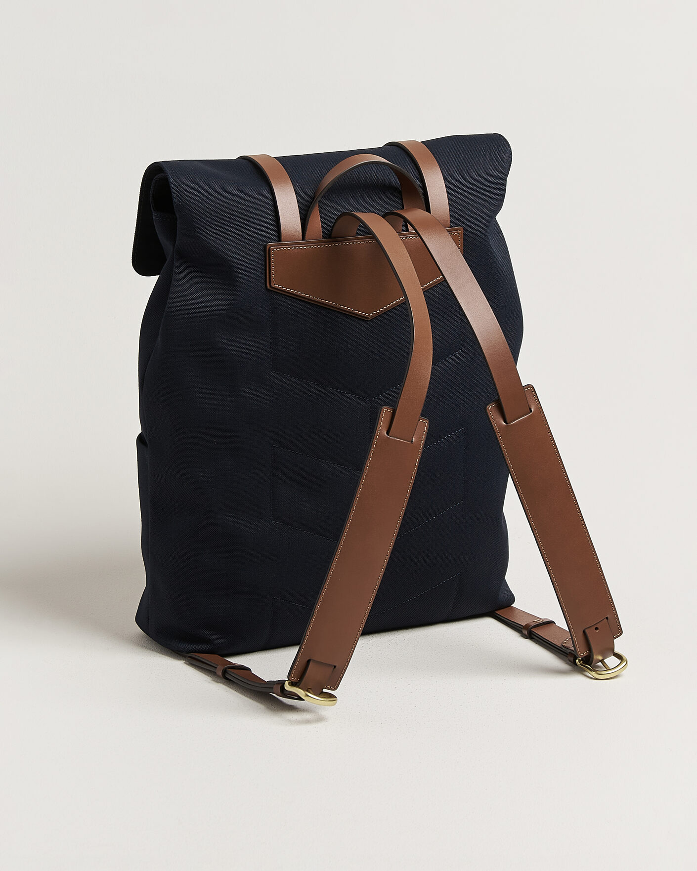 Homme | Sacs | Mismo | M/S Nylon Backpack Deep Sea Blue/Cuoio