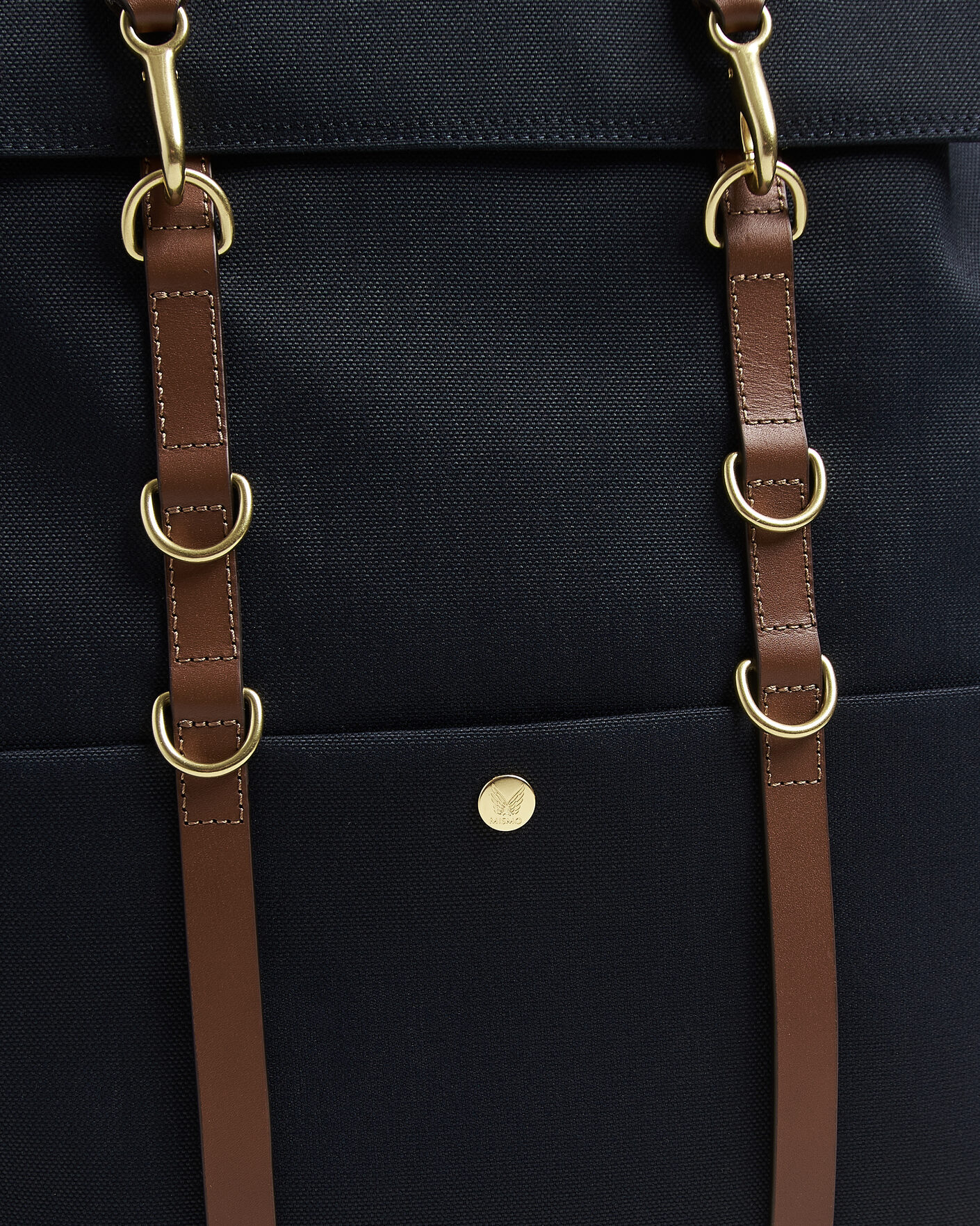 Homme | Sacs | Mismo | M/S Nylon Backpack Deep Sea Blue/Cuoio