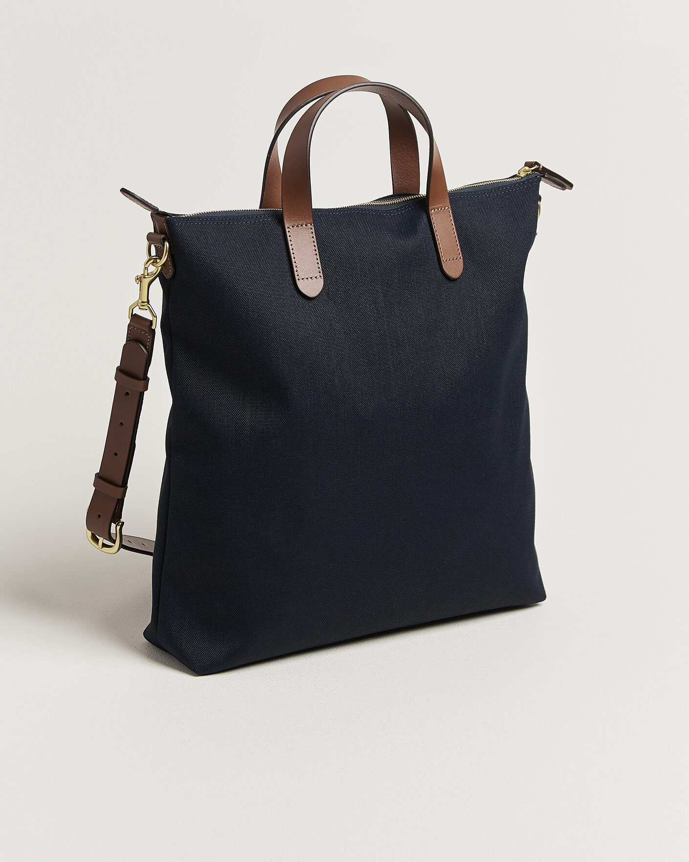 Heren | Mismo M/S Canvas Shopper Deep Sea Blue/Cuoio | Mismo | M/S Canvas Shopper Deep Sea Blue/Cuoio