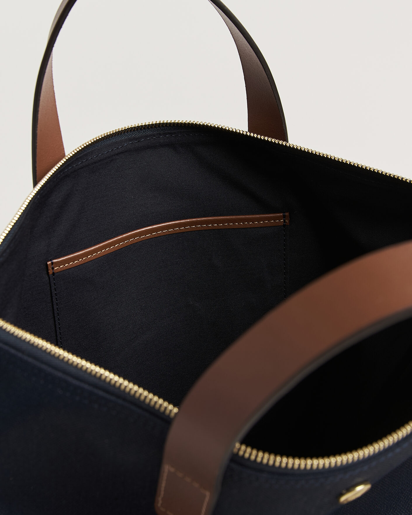 Heren | Mismo M/S Canvas Shopper Deep Sea Blue/Cuoio | Mismo | M/S Canvas Shopper Deep Sea Blue/Cuoio