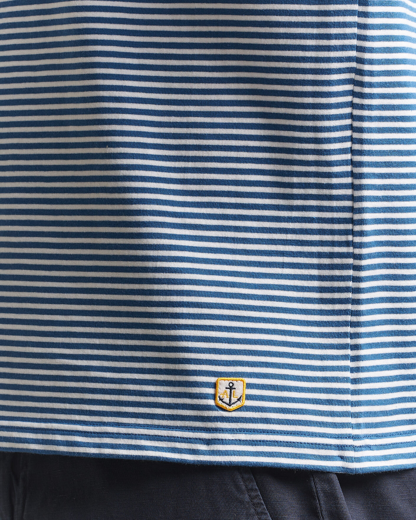 Heren | T-shirts | Armor-lux | Callac Héritage Stripe T-Shirt Dark Blue/Blanc