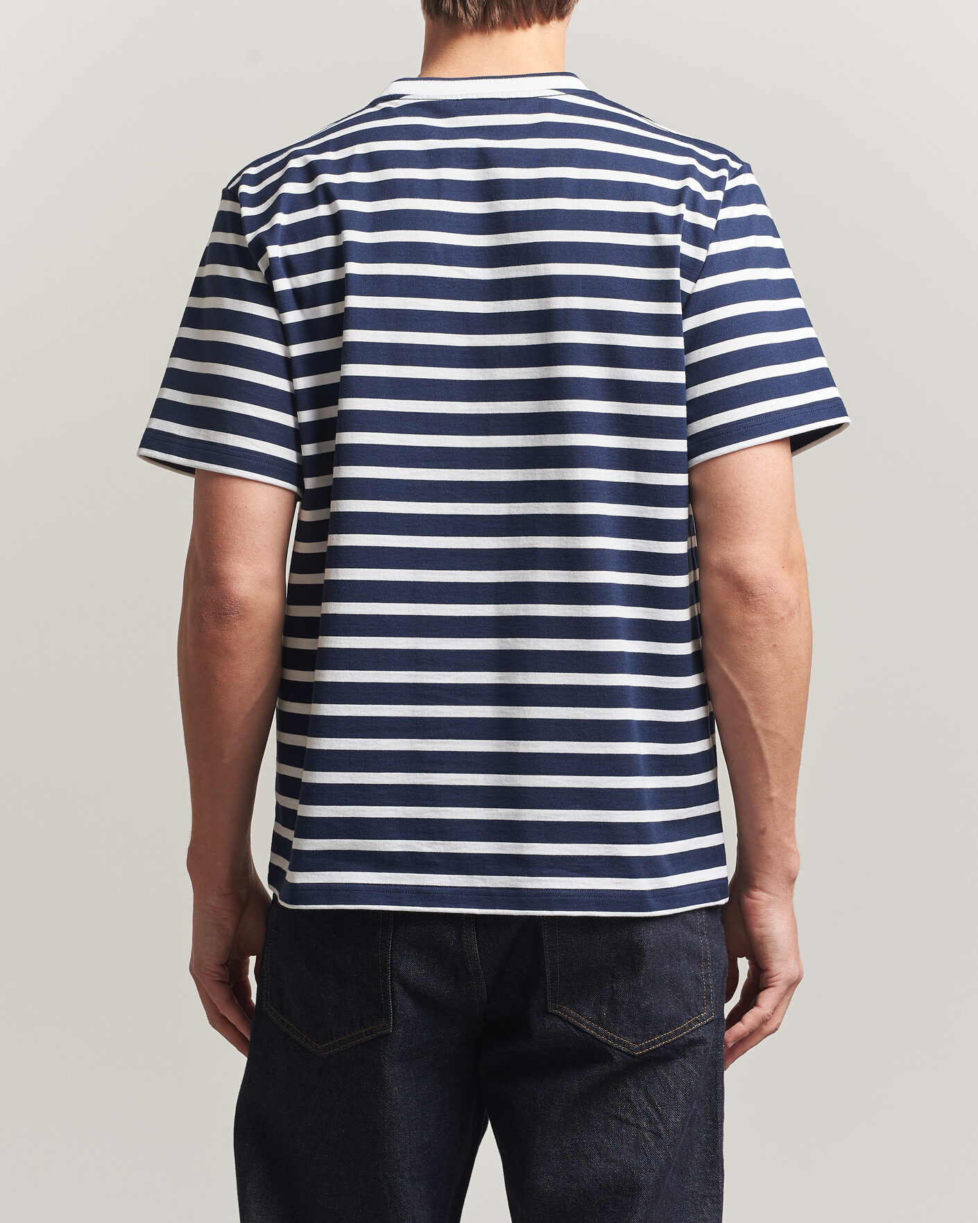 Homme | T-shirts | Armor-lux | Heritage Callac Stripe T-Shirt Marine/Blanc