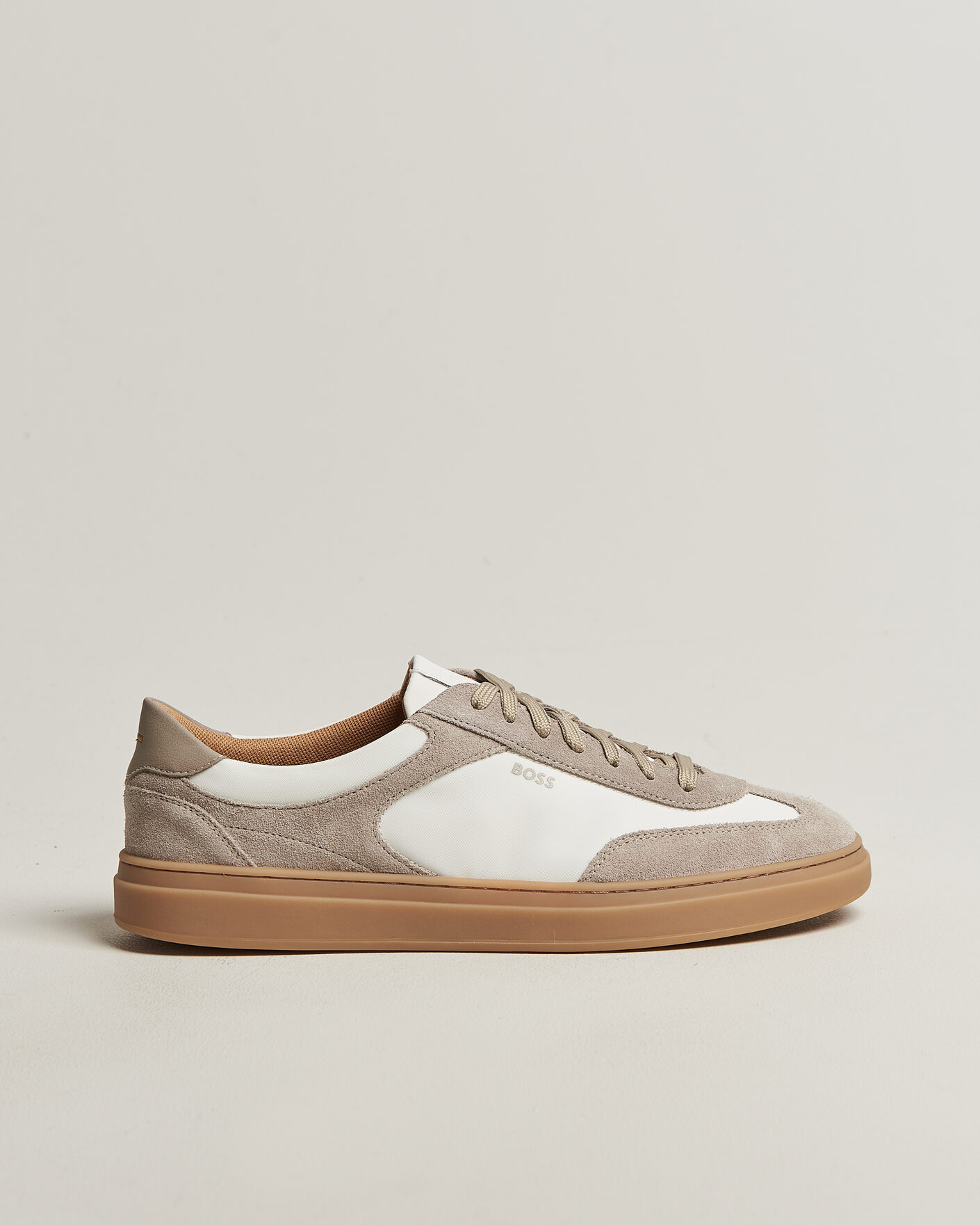 Heren | Sneakers | BOSS BLACK | Kieran Suede/Nylon Sneaker Medium Beige