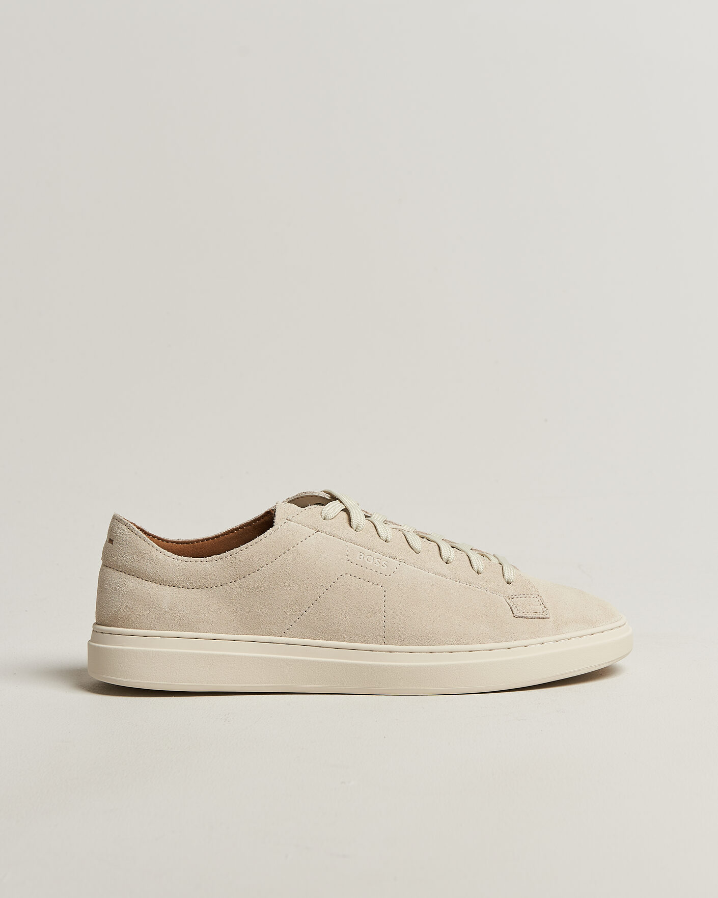 Homme | Baskets | BOSS BLACK | Kieran Suede Sneaker Open White