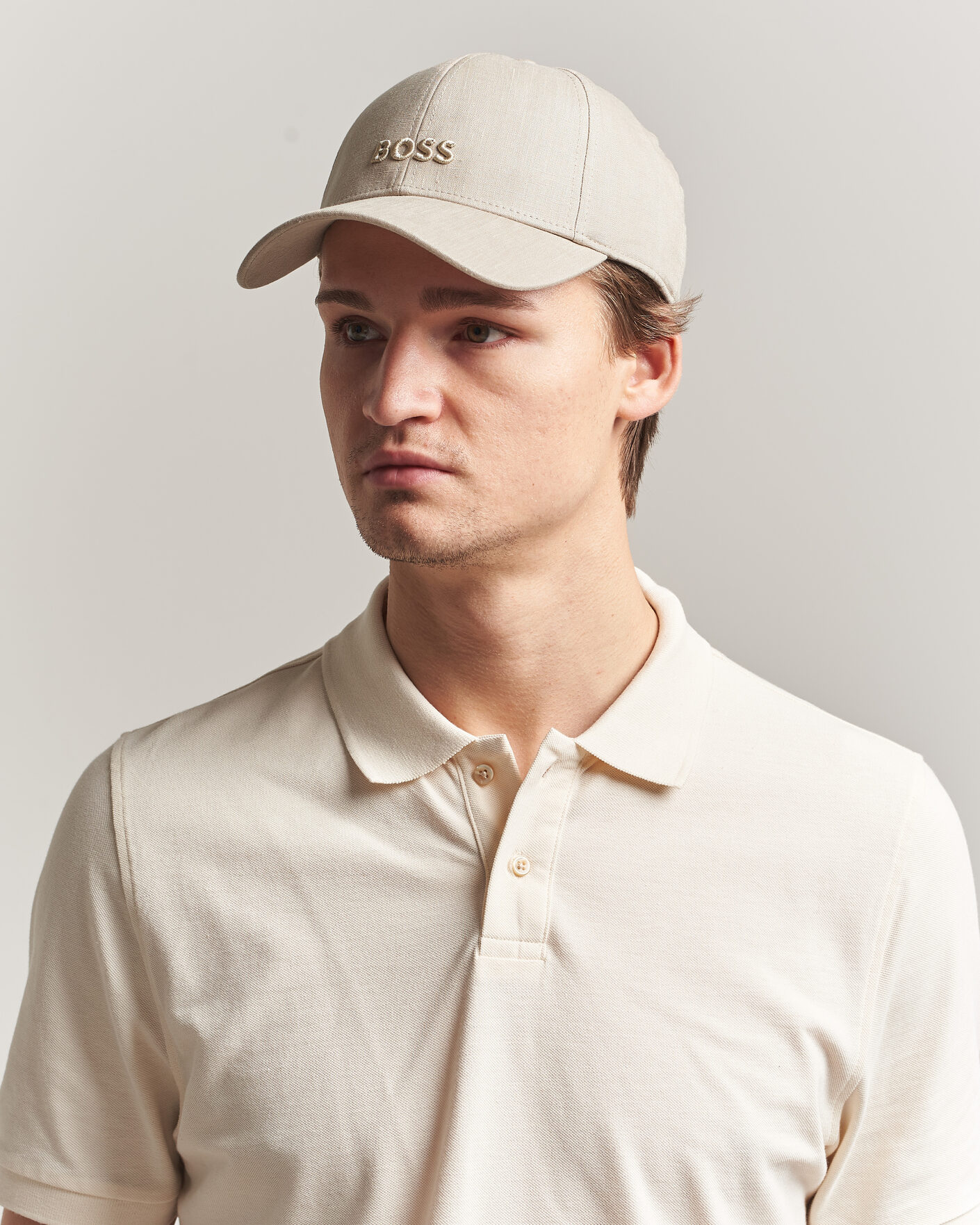 Homme | Bobs Et Casquettes | BOSS BLACK | Zed Linen Cap Open Beige