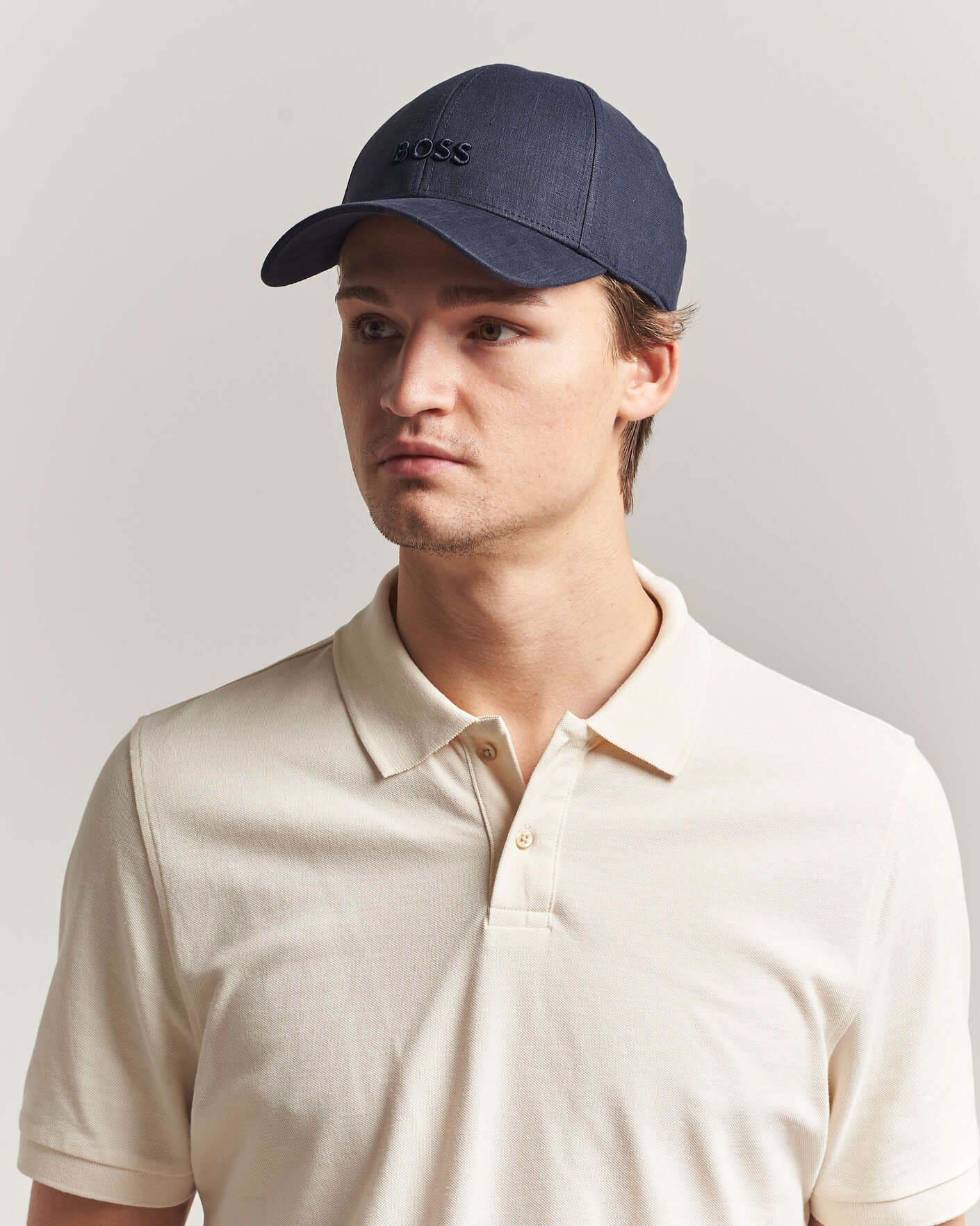 Homme | Bobs Et Casquettes | BOSS BLACK | Zed Linen Cap Dark Blue