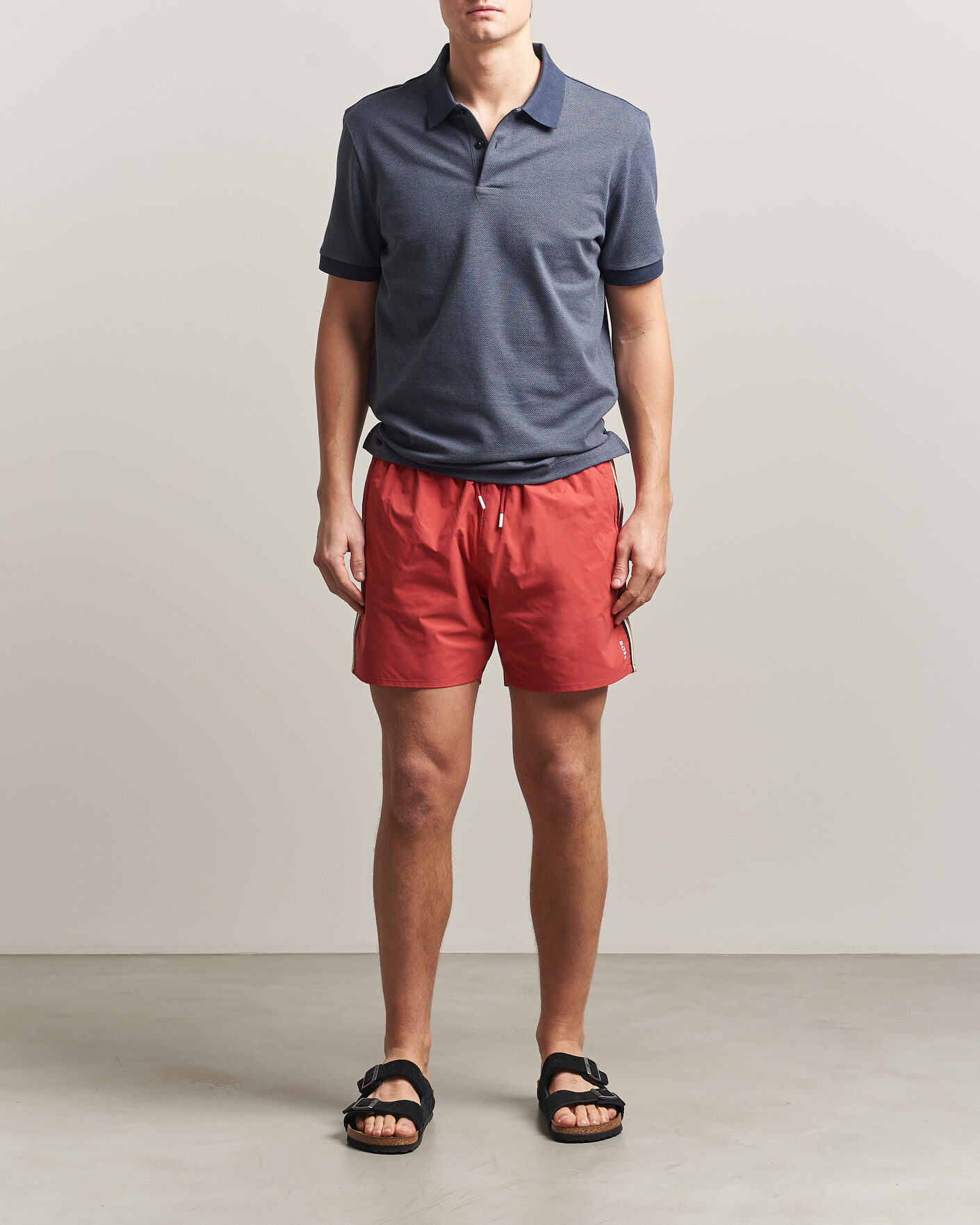 Heren | Zwembroek | BOSS BLACK | Iconic Swimshorts Dark Red