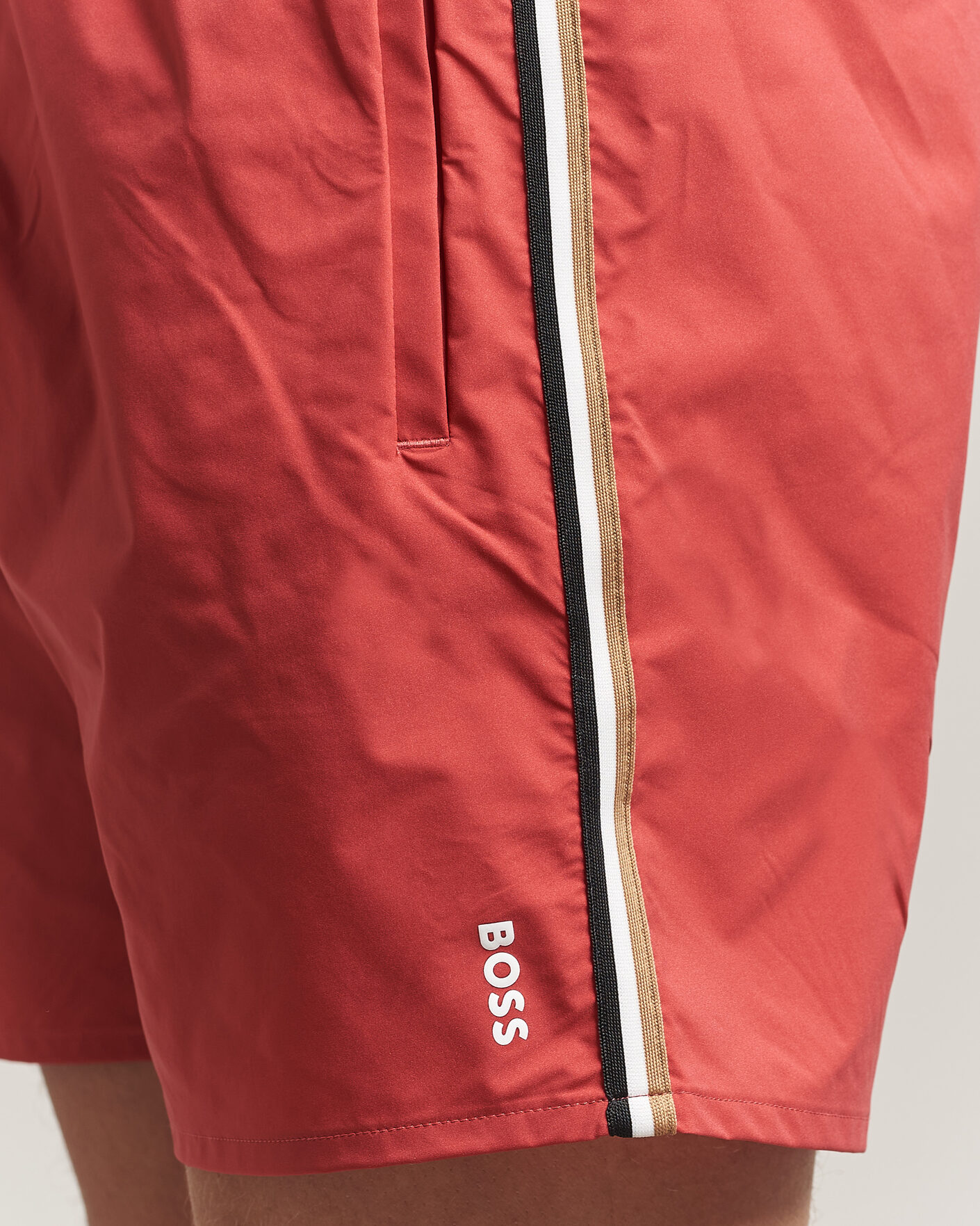 Heren | Zwembroek | BOSS BLACK | Iconic Swimshorts Dark Red