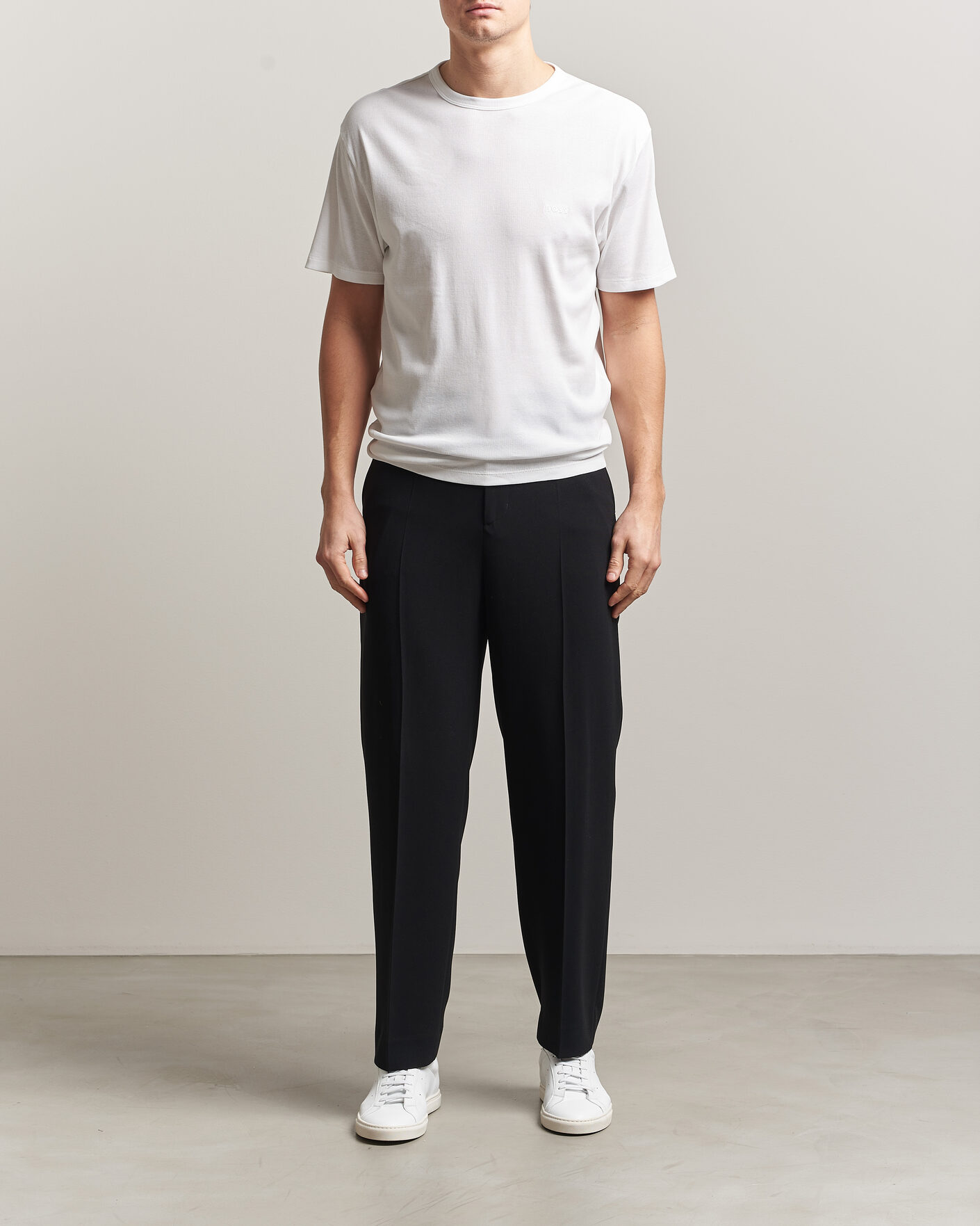Heren | T-shirts | BOSS BLACK | 2-Pack Ribbed T-Shirt White