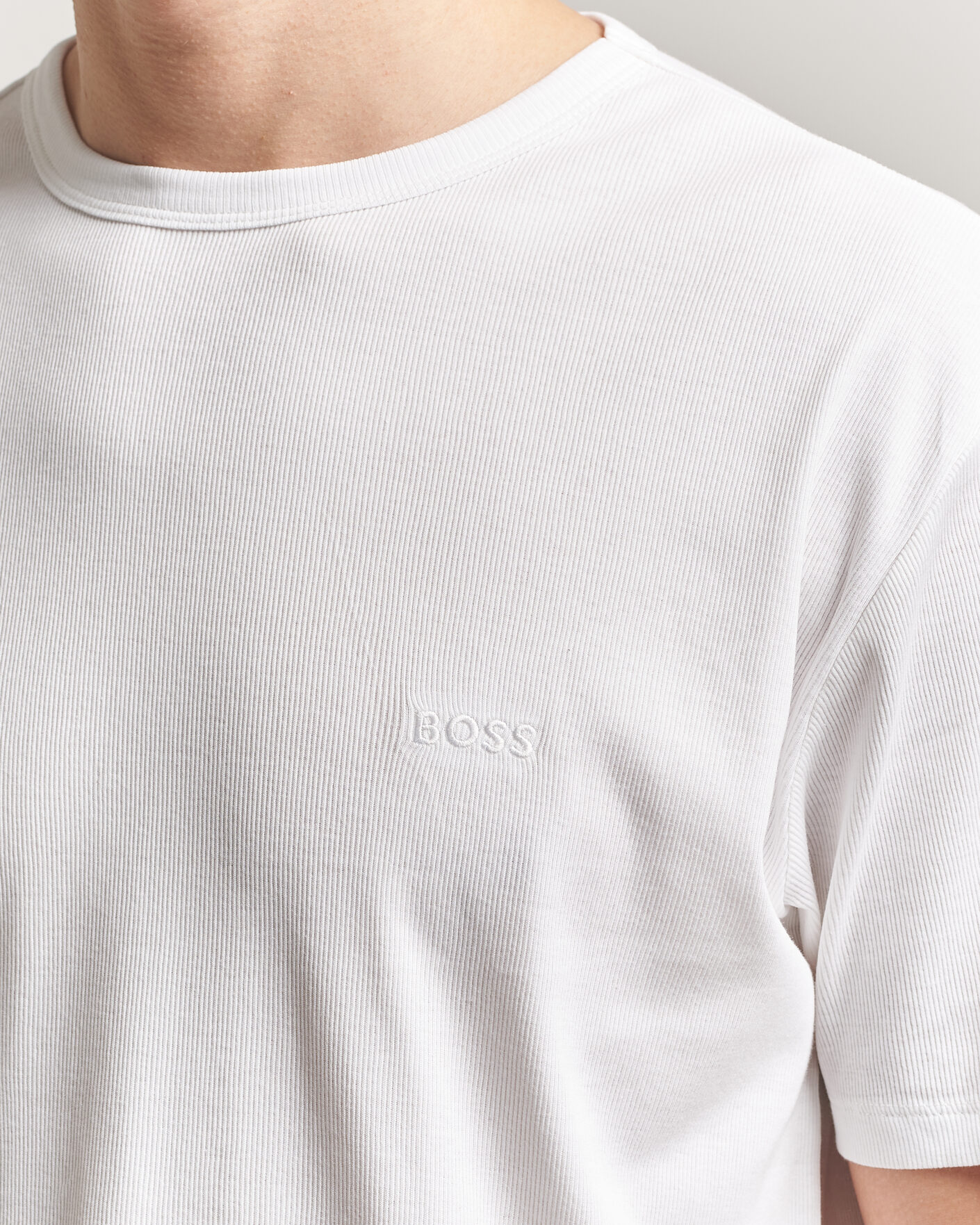 Heren | T-shirts | BOSS BLACK | 2-Pack Ribbed T-Shirt White