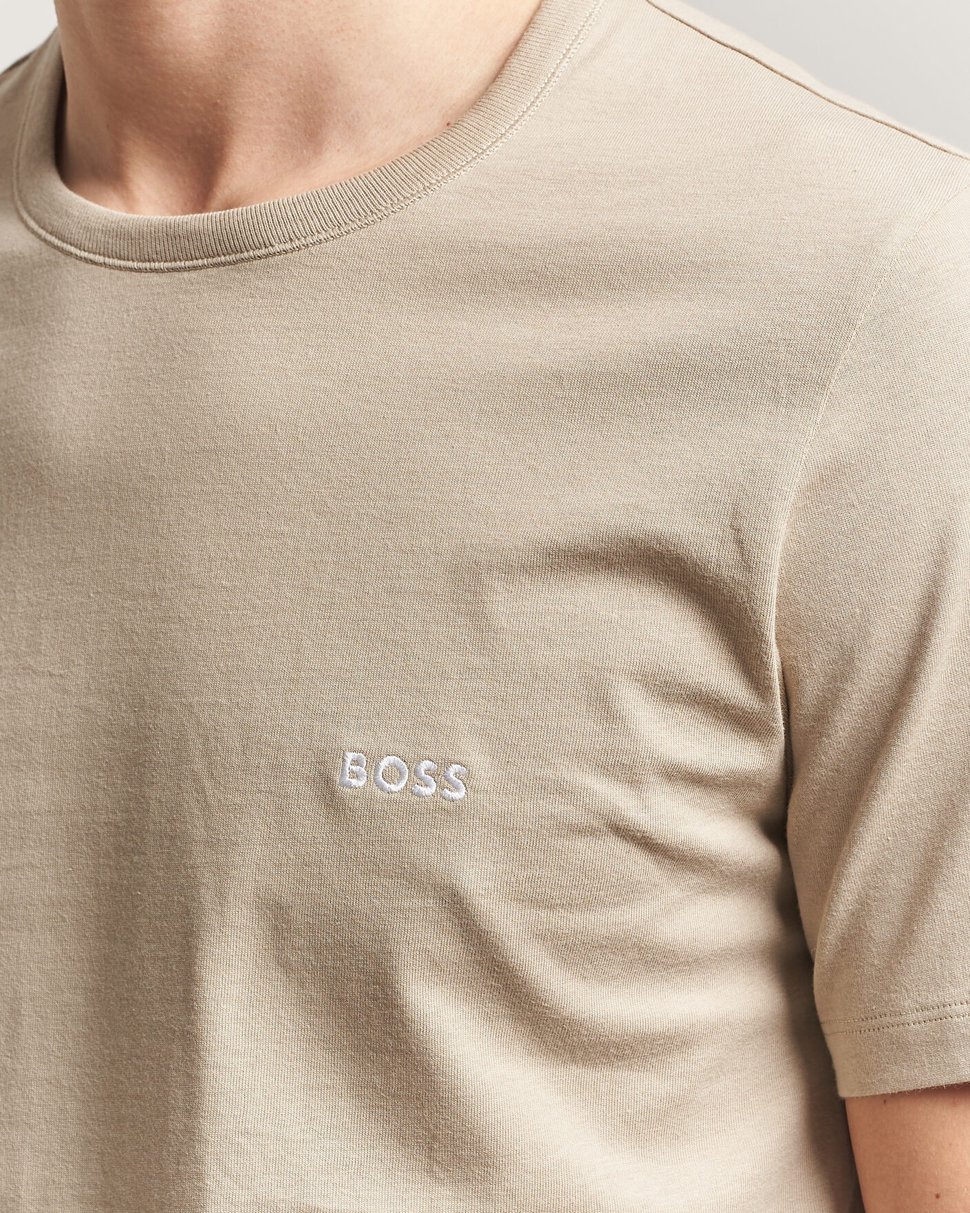 Heren | T-shirts | BOSS BLACK | 3-Pack Crew Neck T-Shirt White/Blue/Beige
