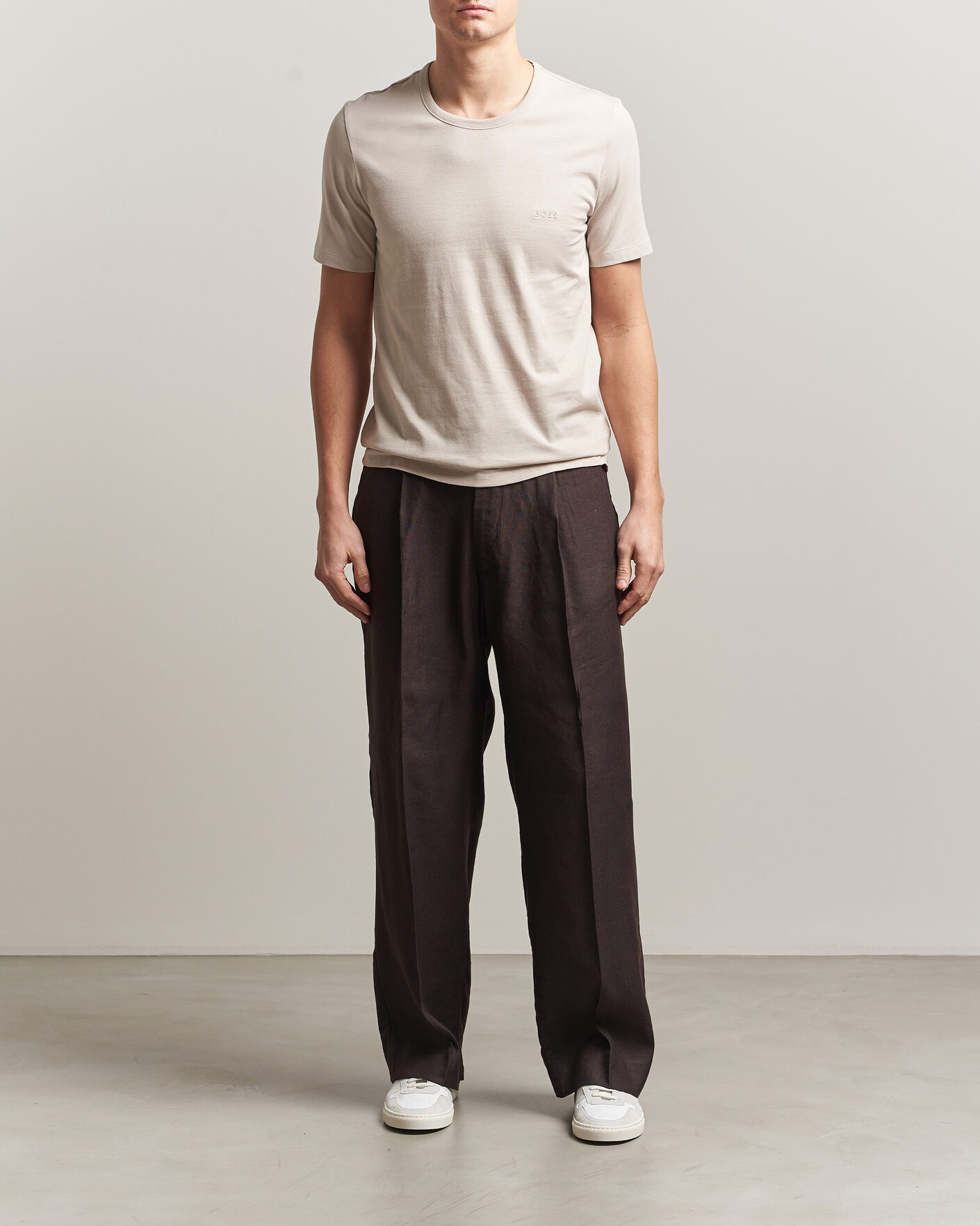 Heren | T-shirts | BOSS BLACK | 3-Pack Crew Neck T-Shirt Grey/Beige/Black