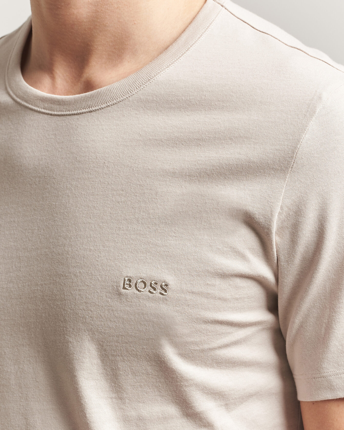 Heren | T-shirts | BOSS BLACK | 3-Pack Crew Neck T-Shirt Grey/Beige/Black