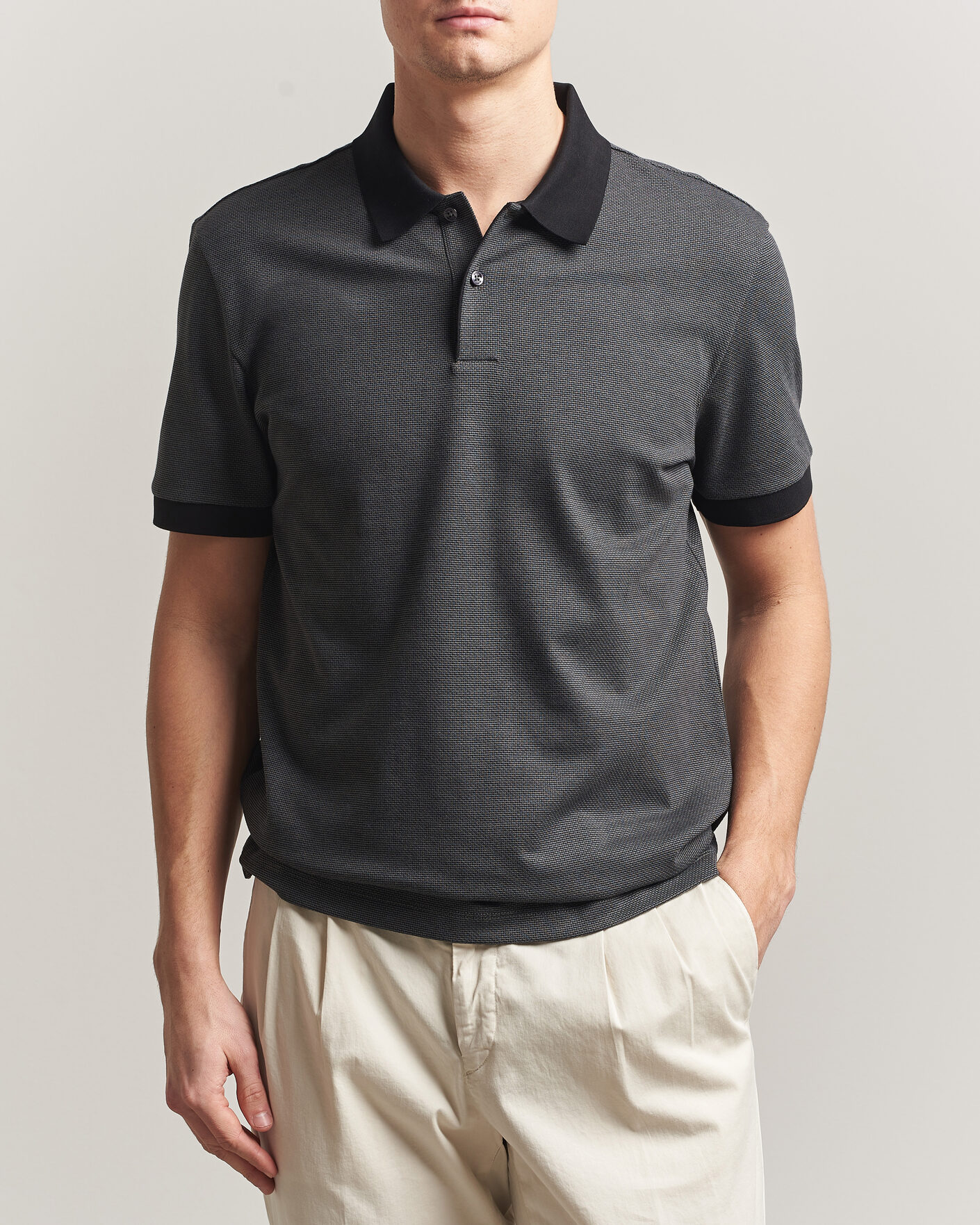 Heren | Polo's | BOSS BLACK | Parlay Jersey Polo Black