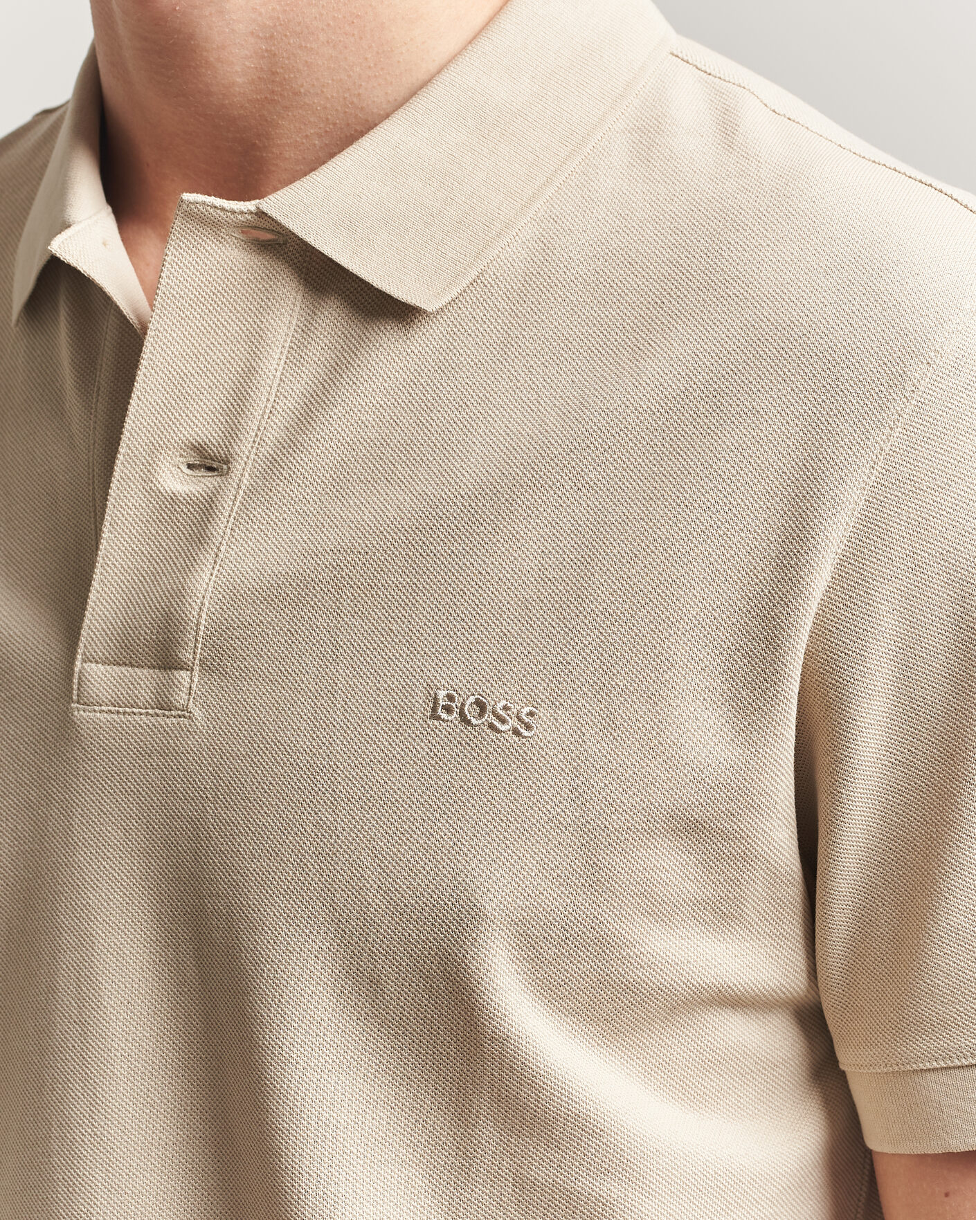 Heren | Polo's | BOSS BLACK | Pallas Polo Open Beige