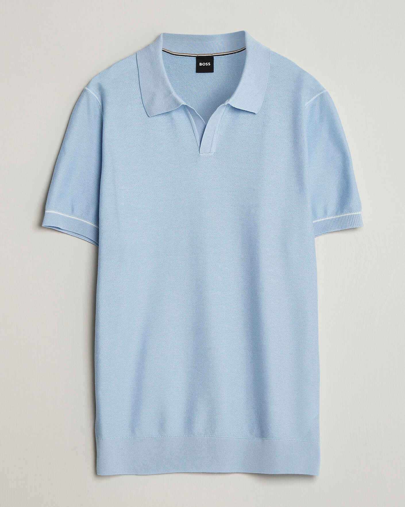 Heren | Polo's | BOSS BLACK | Narciso Knitted Polo Light Blue