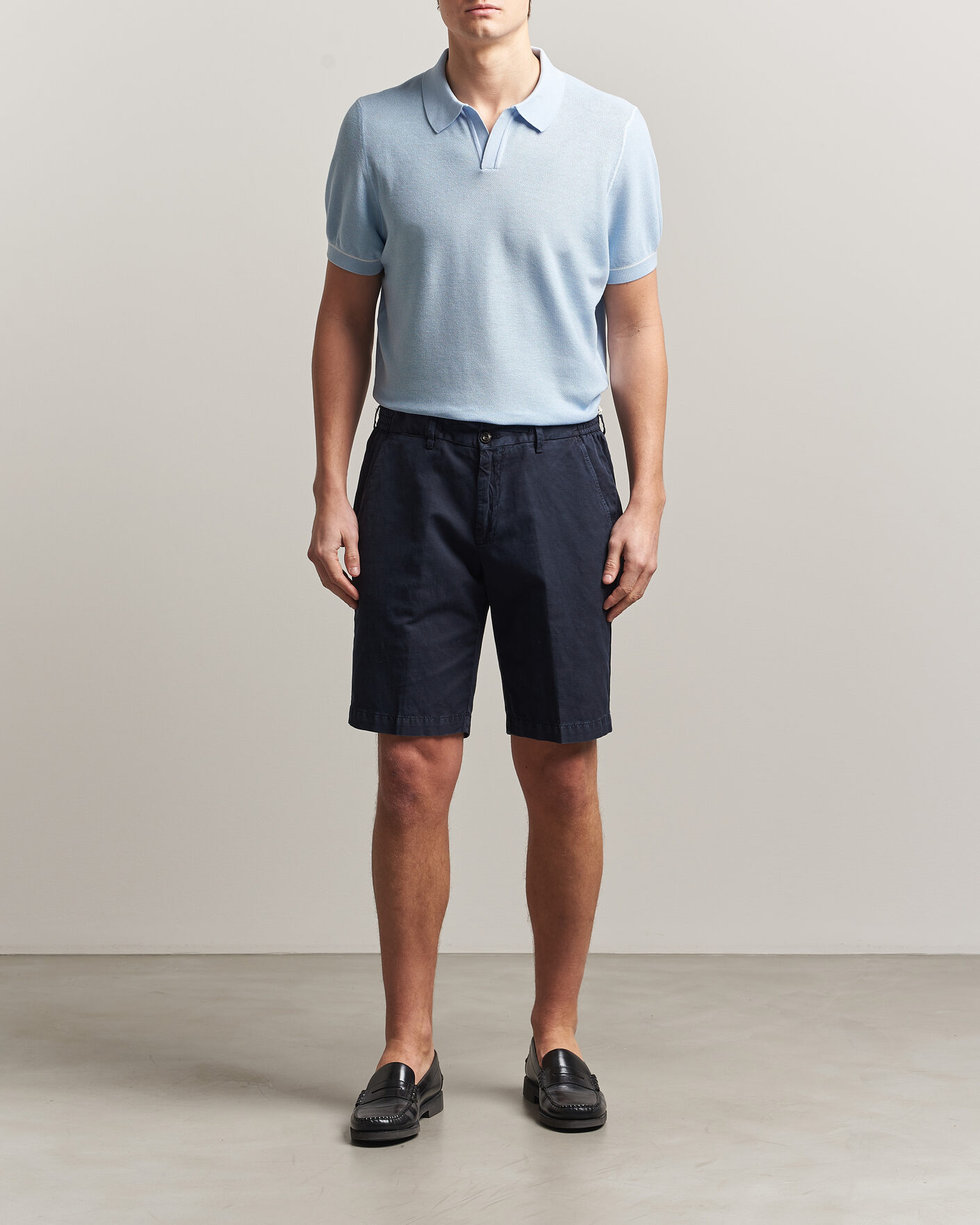 Heren | Polo's | BOSS BLACK | Narciso Knitted Polo Light Blue