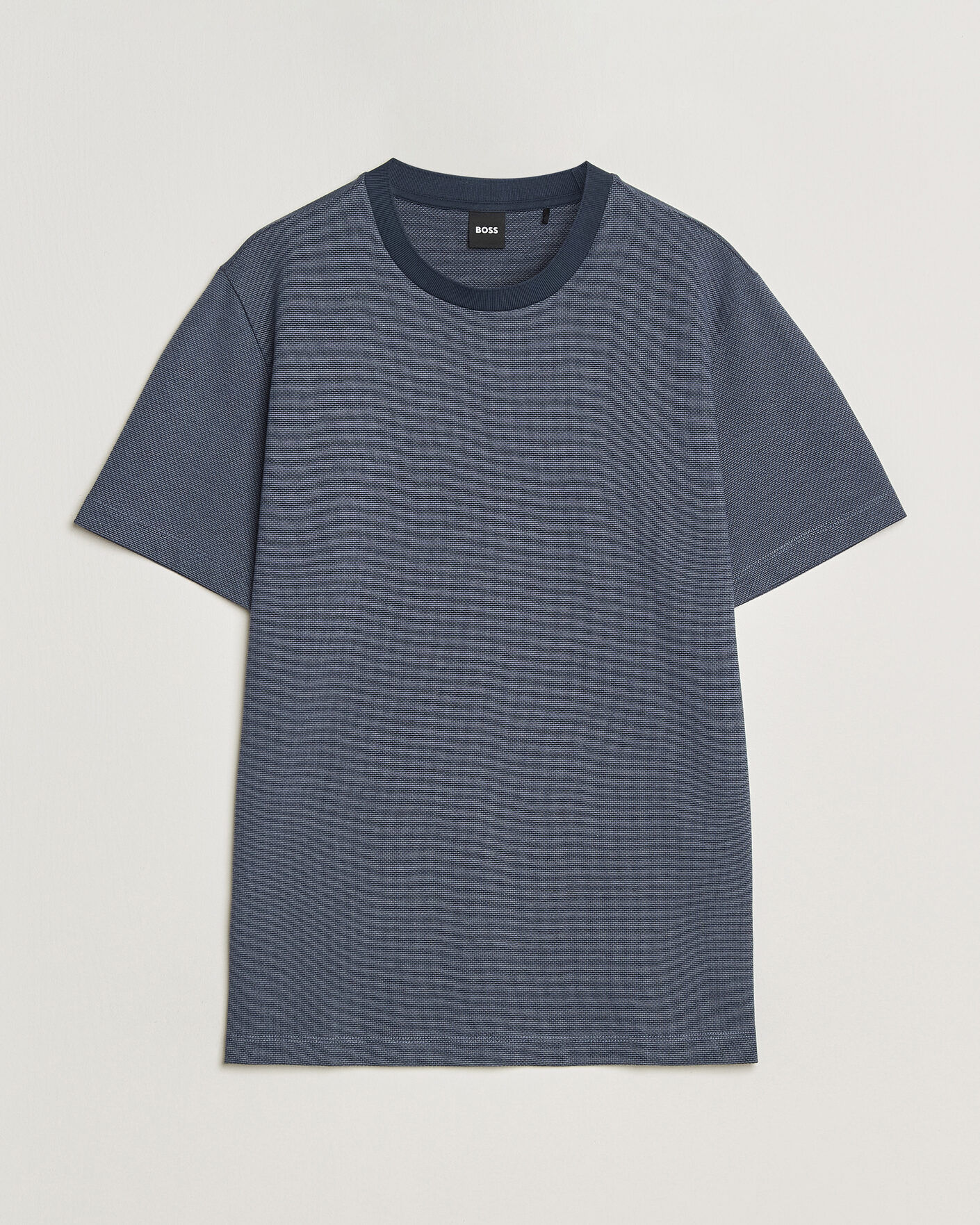 Heren | T-shirts | BOSS BLACK | Thompson Structured T-Shirt Dark Blue