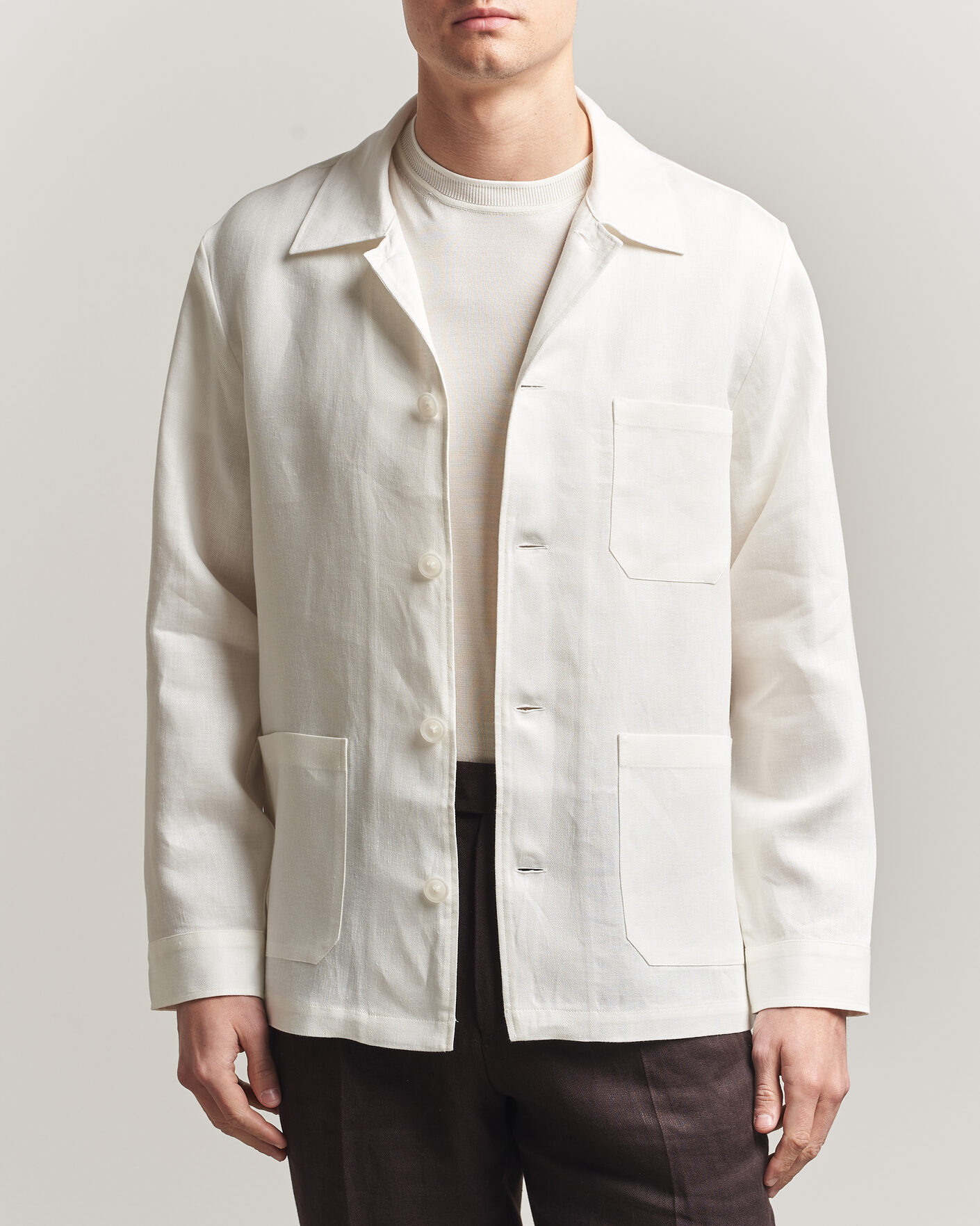 Heren | Overhemden | BOSS BLACK | Cai Linen Overshirt White